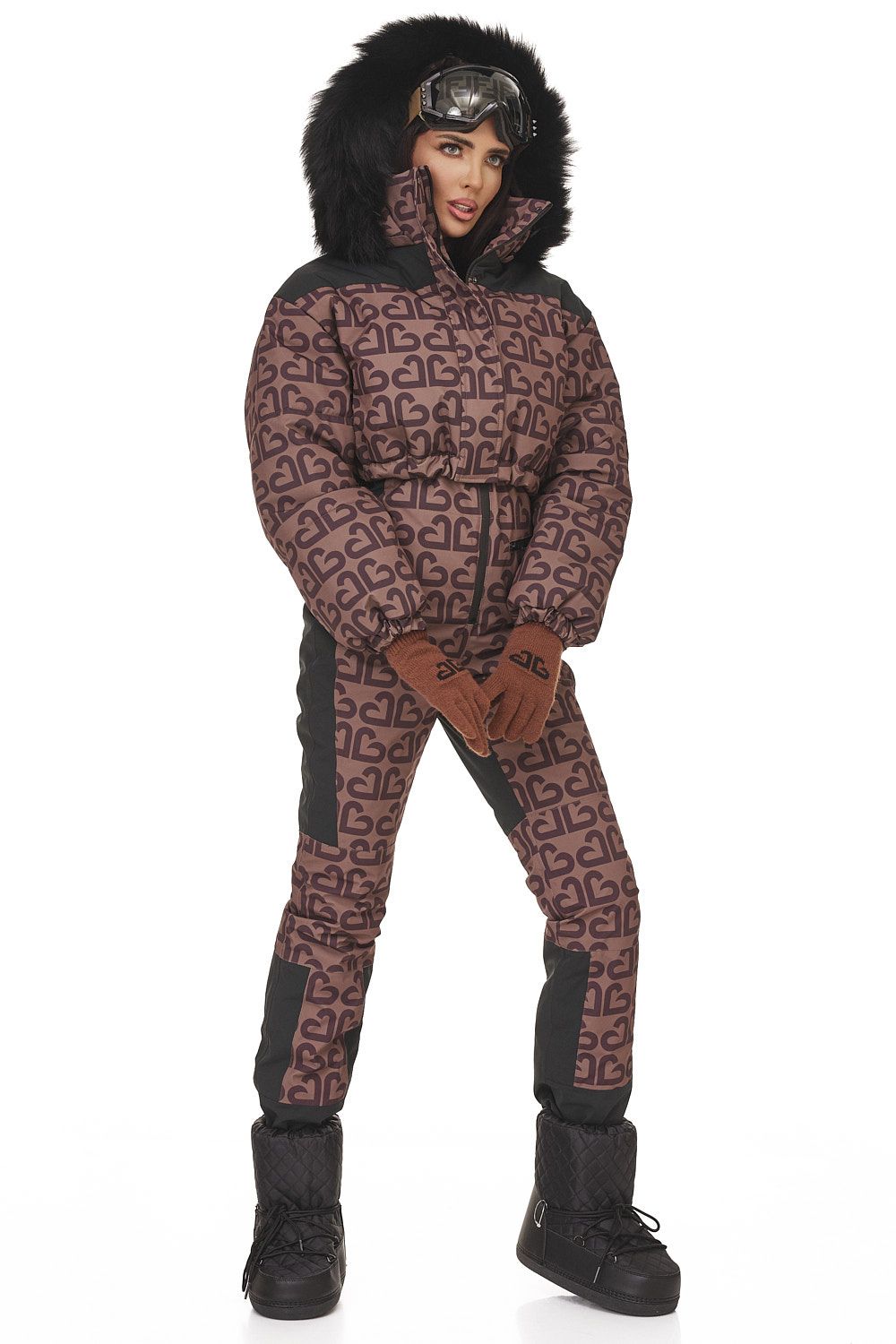 Costum ski casual maro Adelines Bogas