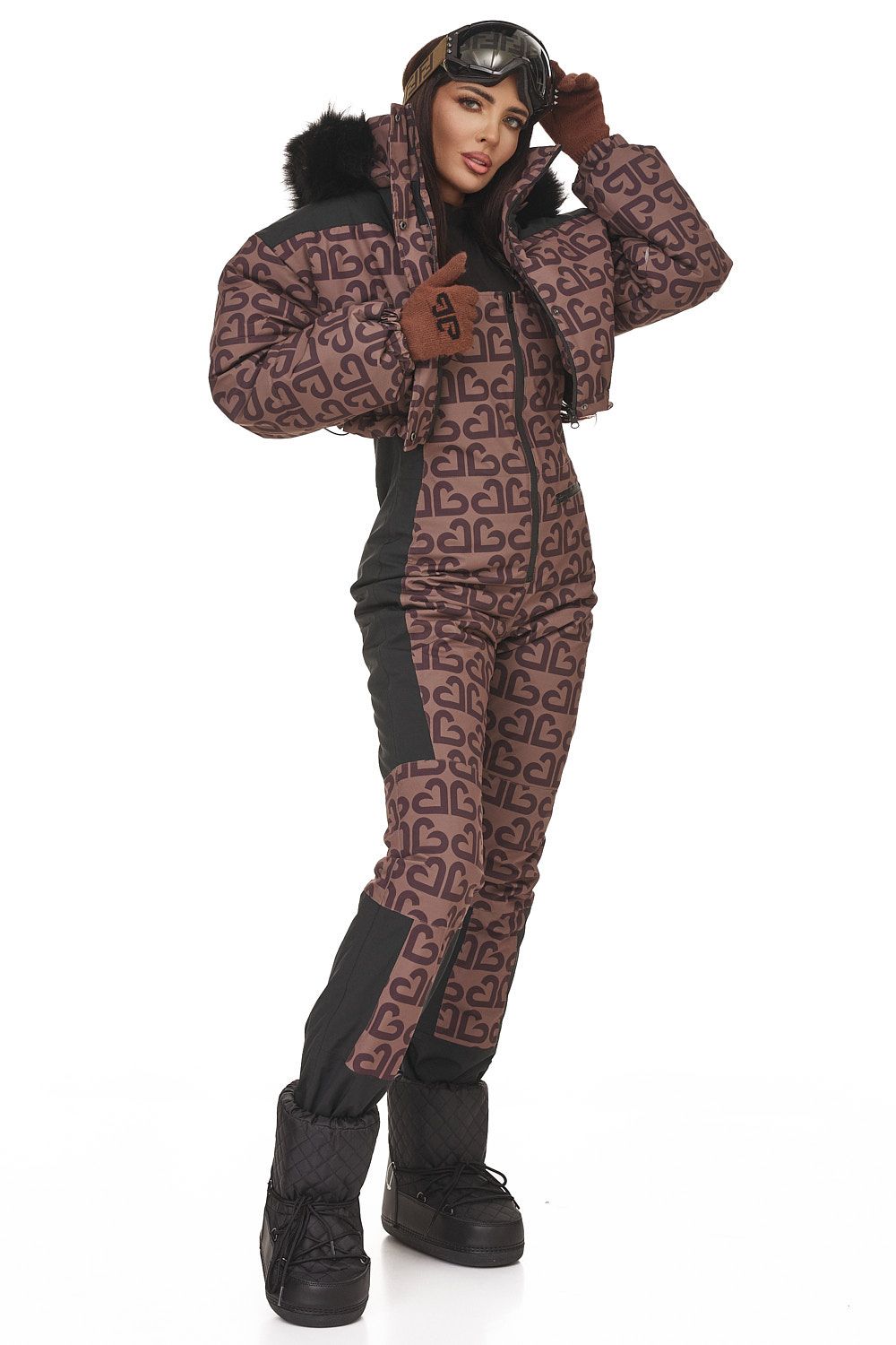 Costum ski casual maro Adelines Bogas