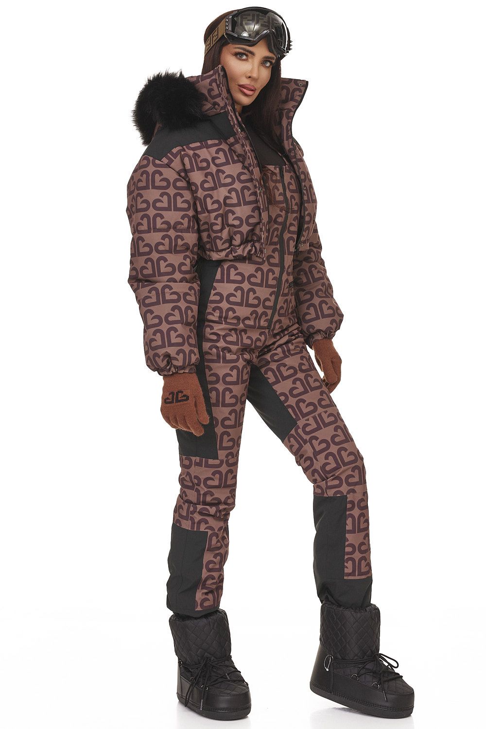 Costum ski casual maro Adelines Bogas