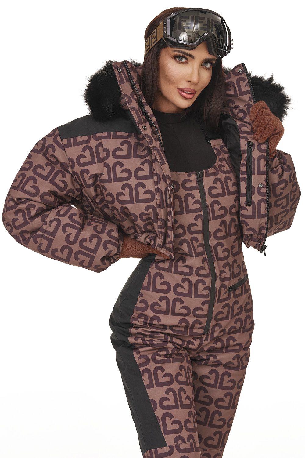 Costum ski casual maro Adelines Bogas