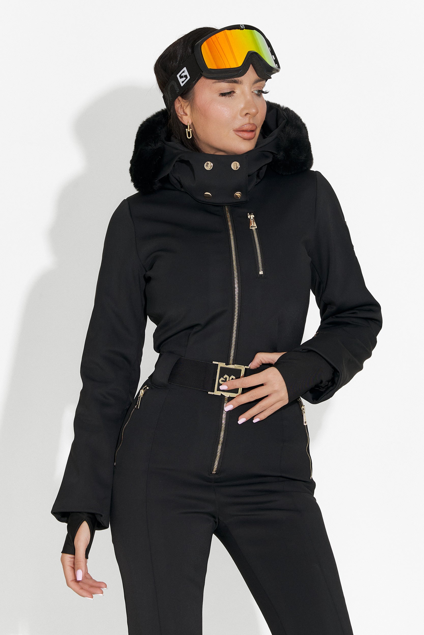 Salopeta ski casual neagra Frosina Bogas