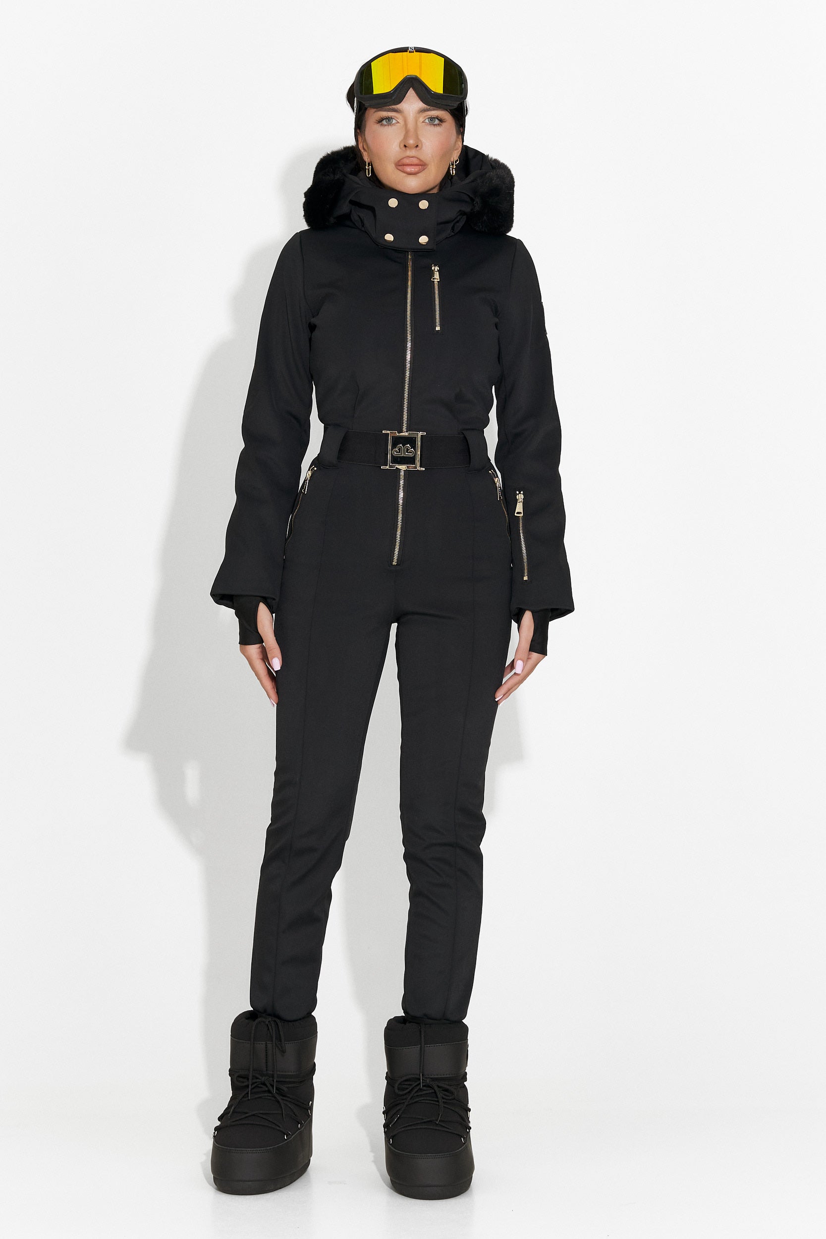 Salopeta ski casual neagra Frosina Bogas