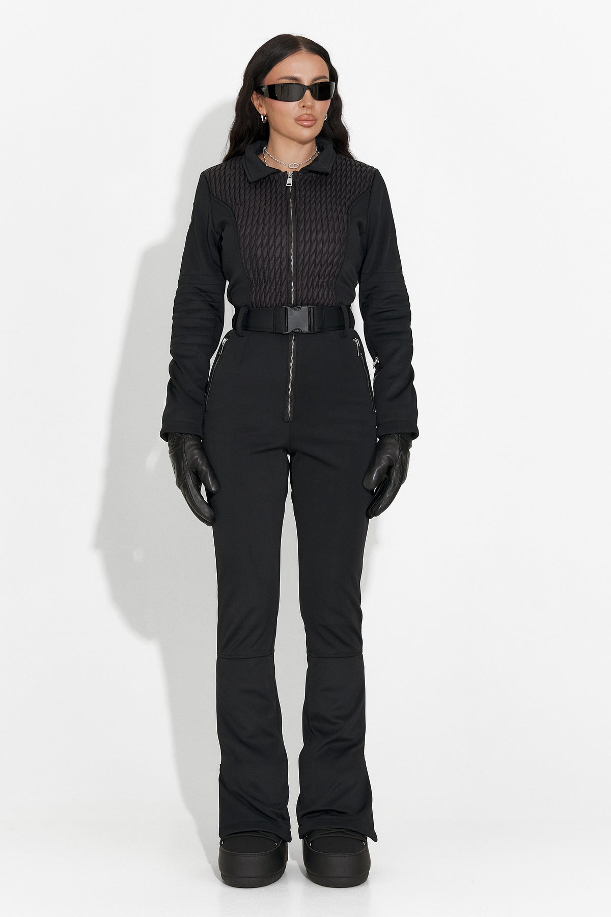 Salopeta ski casual neagra Jorena Bogas, imaginea 4 din 9