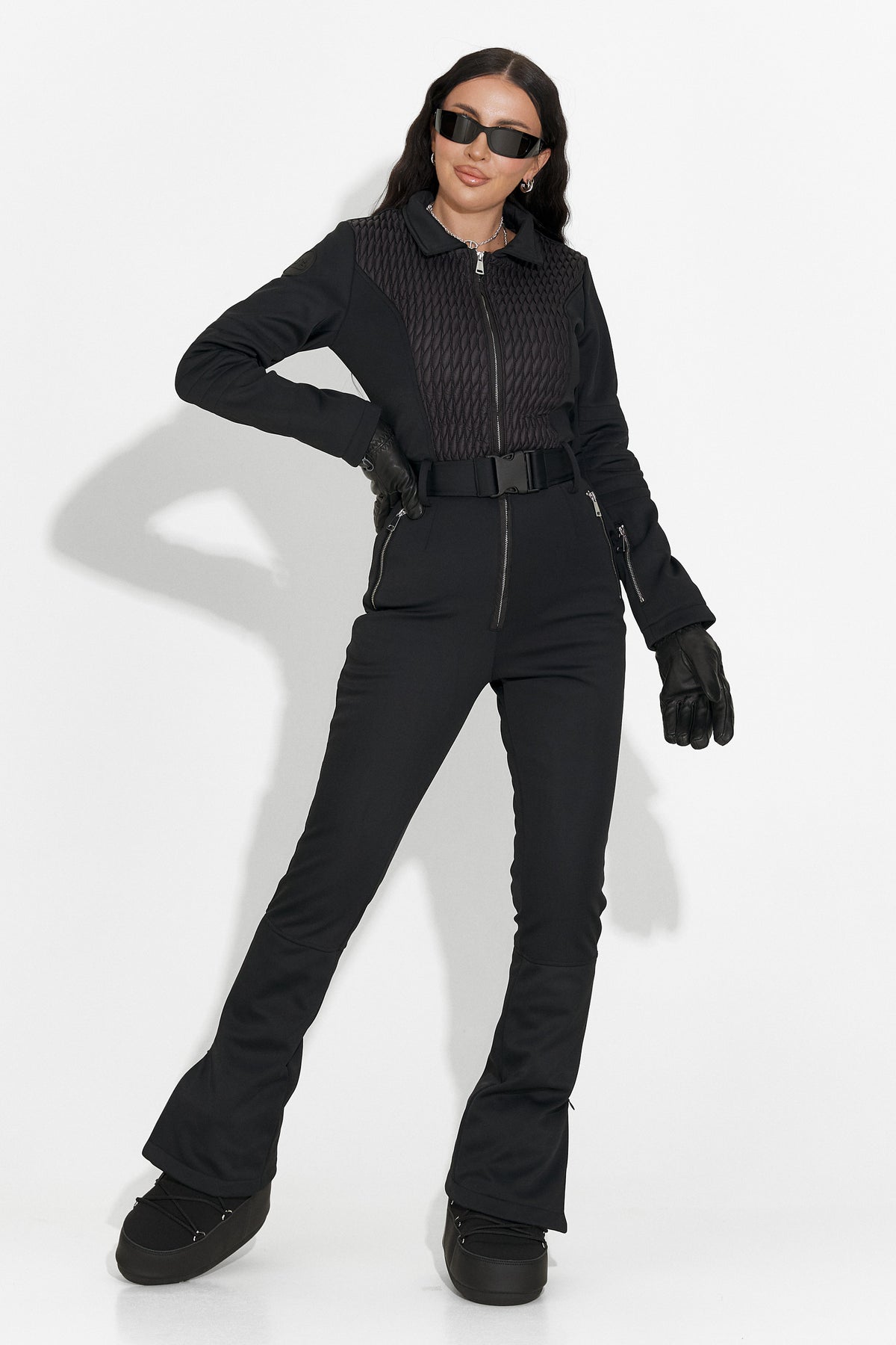 Salopeta ski casual neagra Jorena Bogas, imaginea 6 din 9