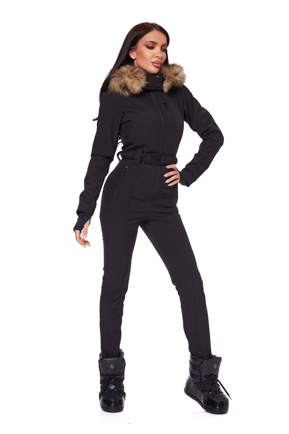 Sydona Bogas black casual ski overalls