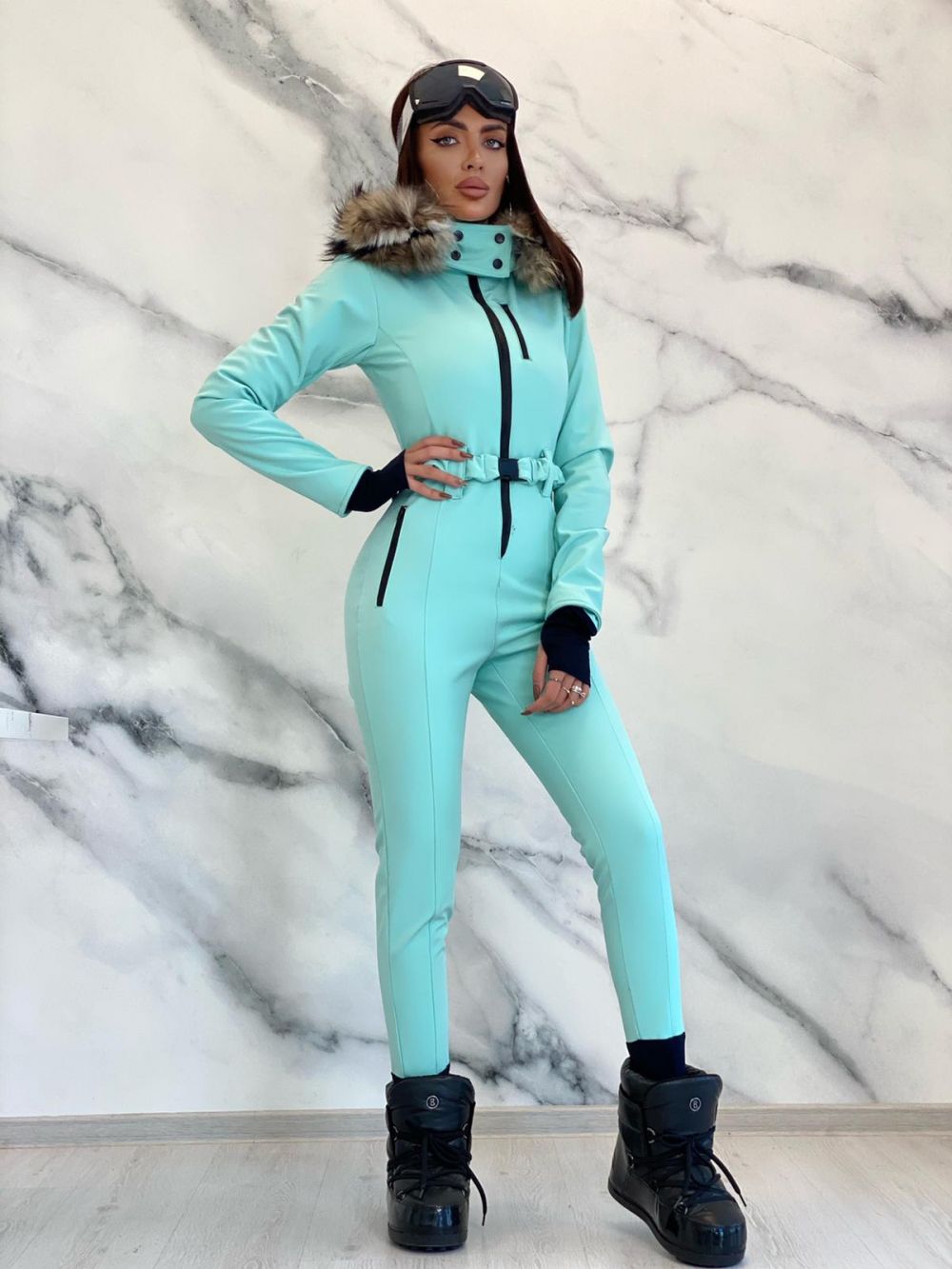 Salopeta ski casual bleu Sydona Bogas
