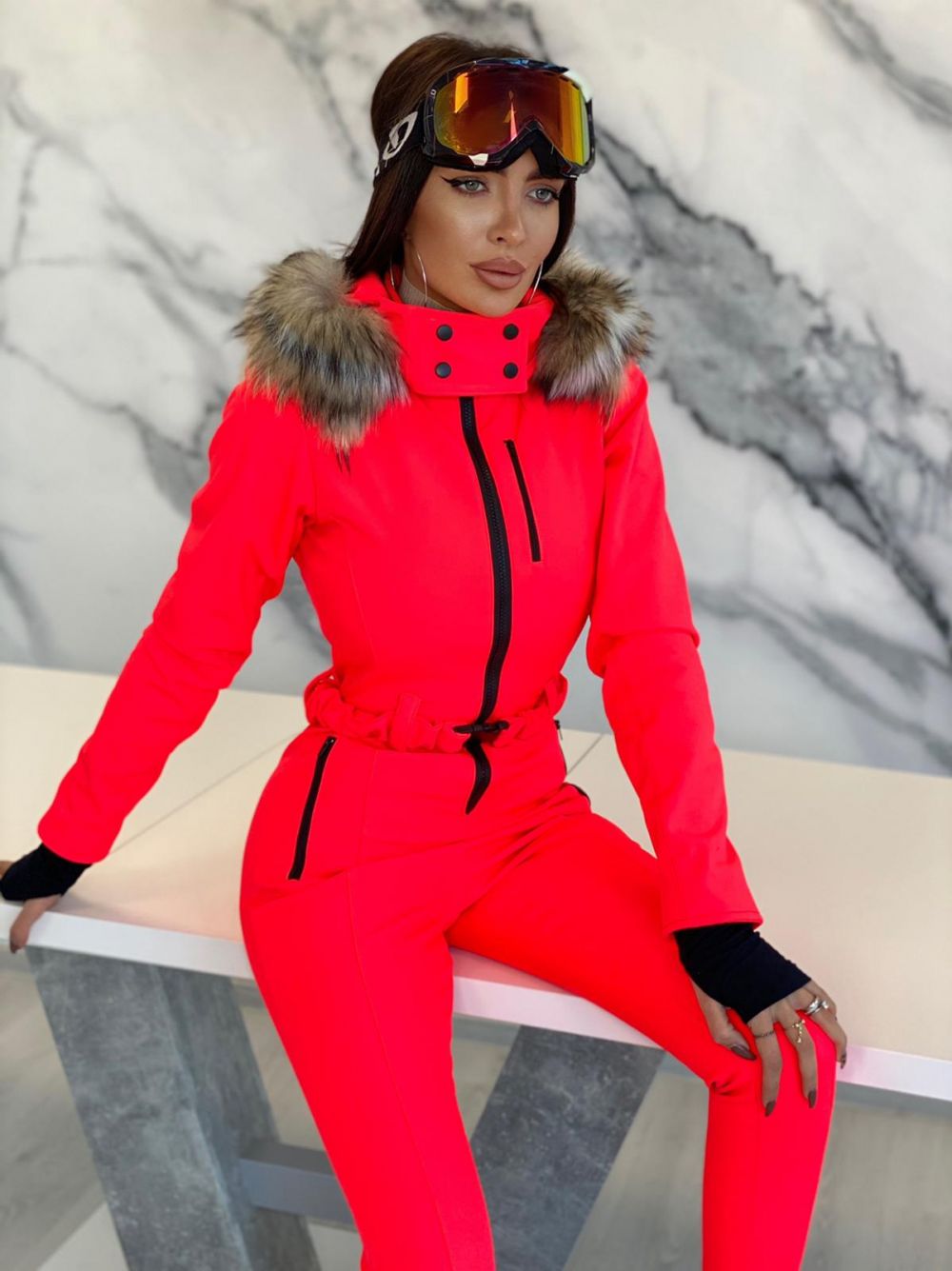 Salopeta ski casual portocalie Sydona Bogas