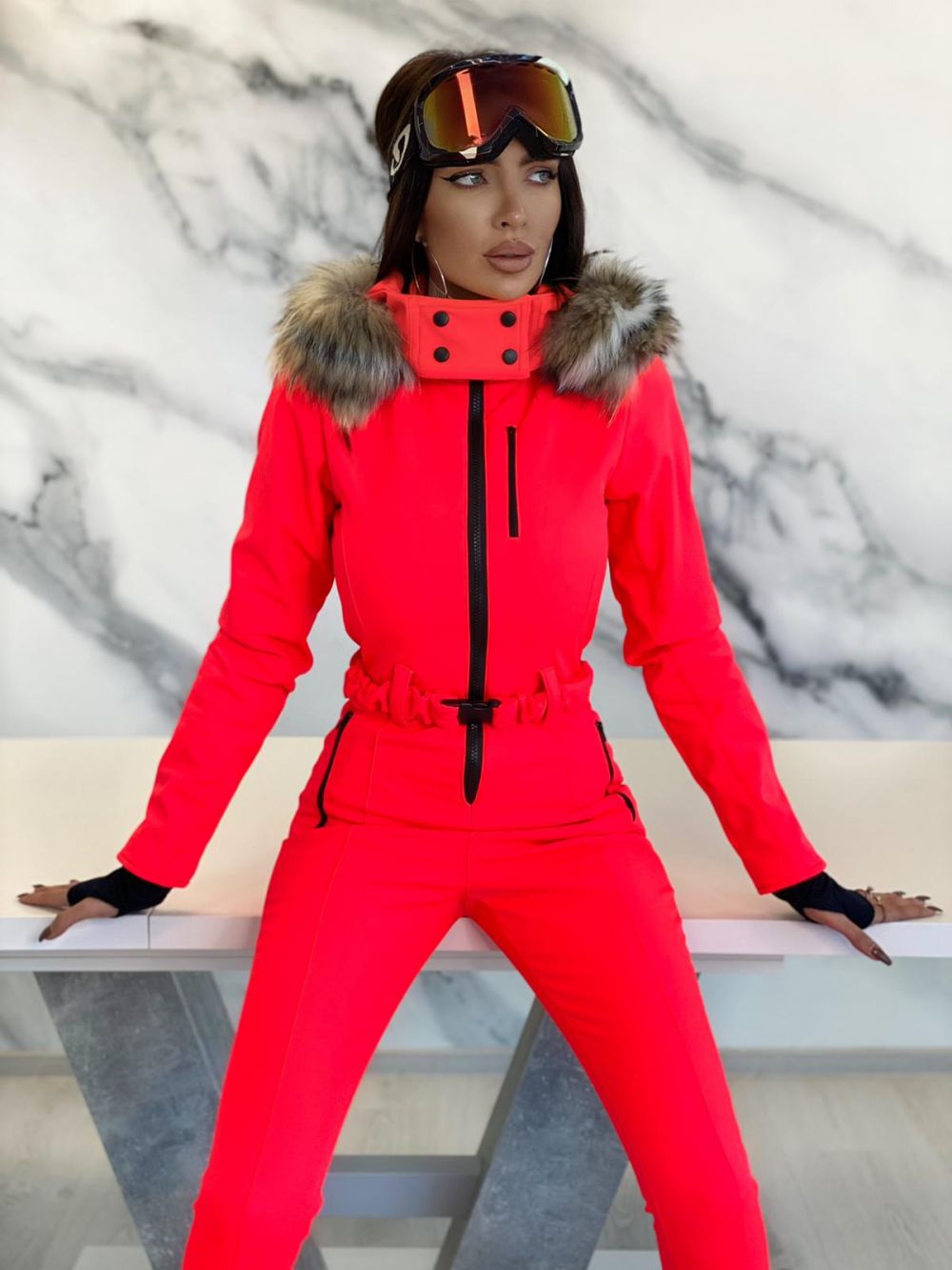 Salopeta ski casual portocalie Sydona Bogas