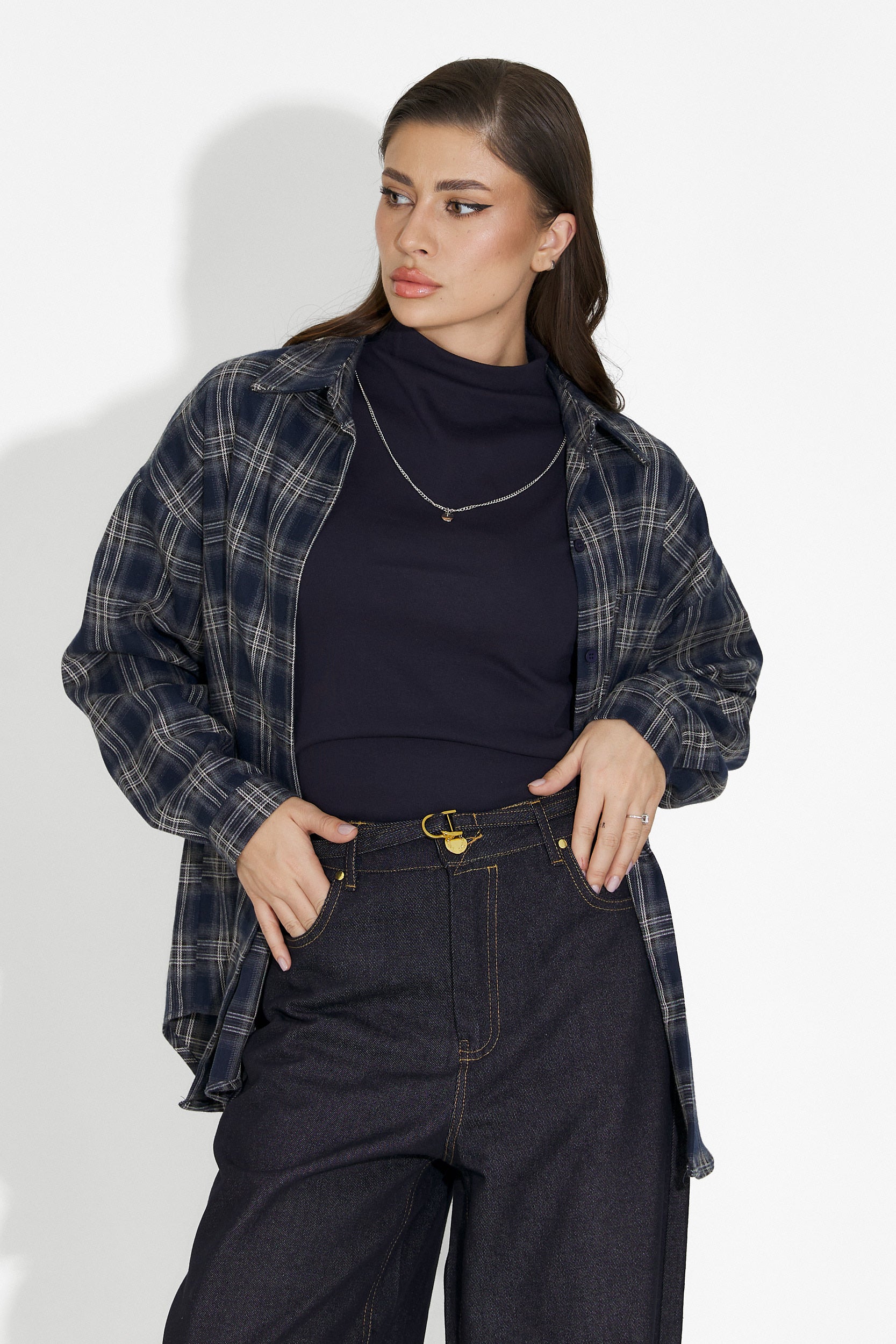 Arlete Bogas Women's Set Shirt + Navy Blue Tank Top