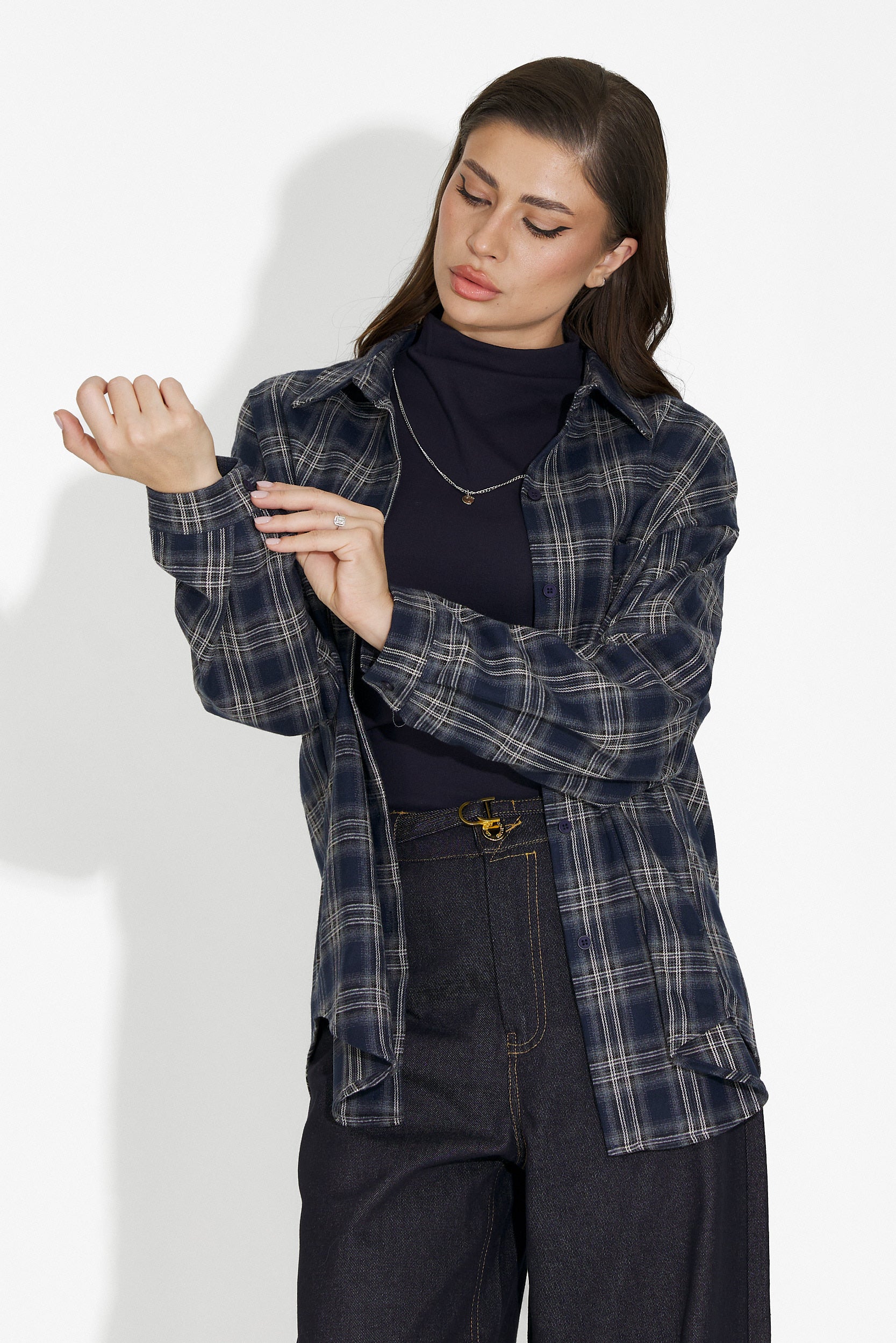 Arlete Bogas Women's Set Shirt + Navy Blue Tank Top