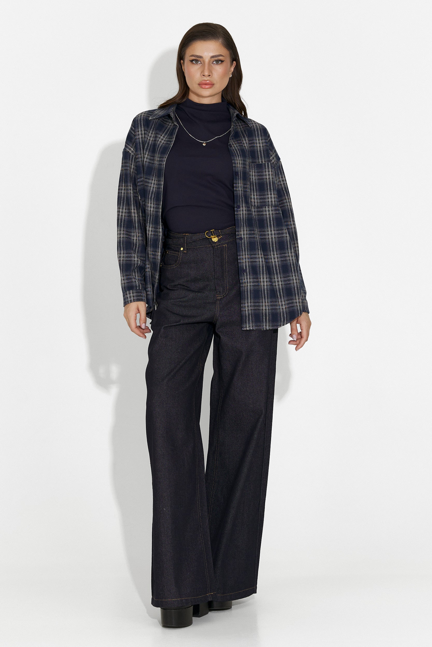 Arlete Bogas Women's Set Shirt + Navy Blue Tank Top