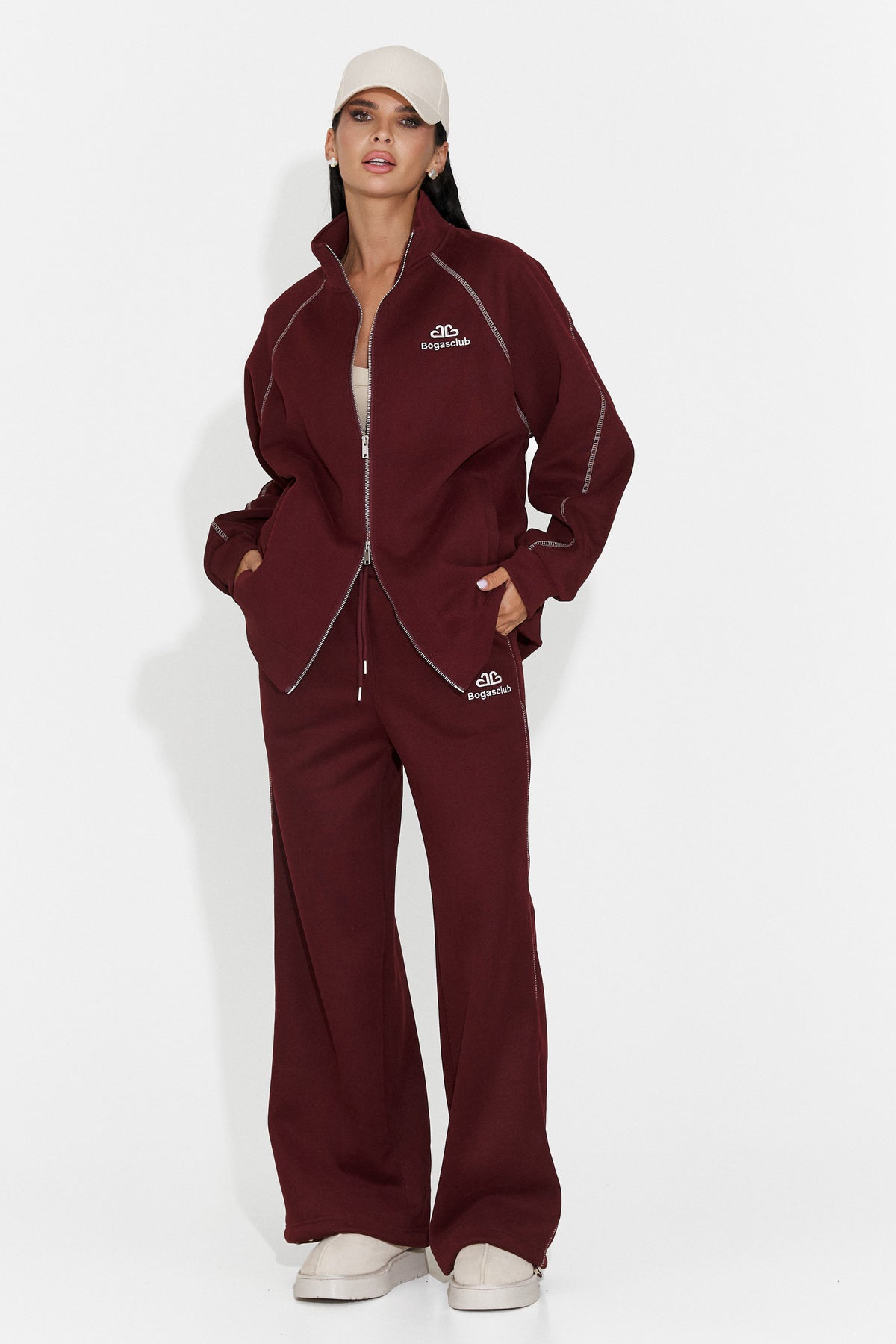 Trening casual Burgundy Brisioena Bogas
