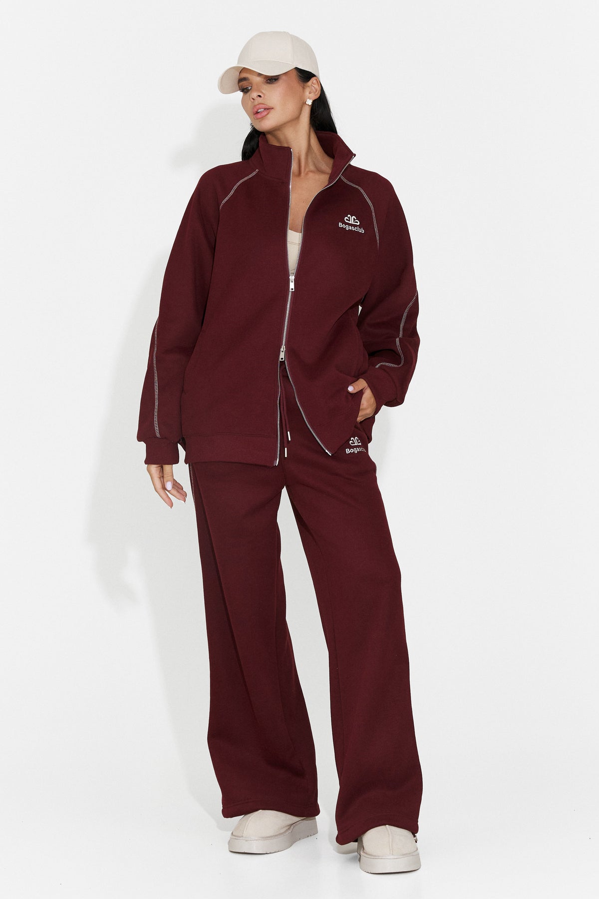 Trening casual Burgundy Brisioena Bogas