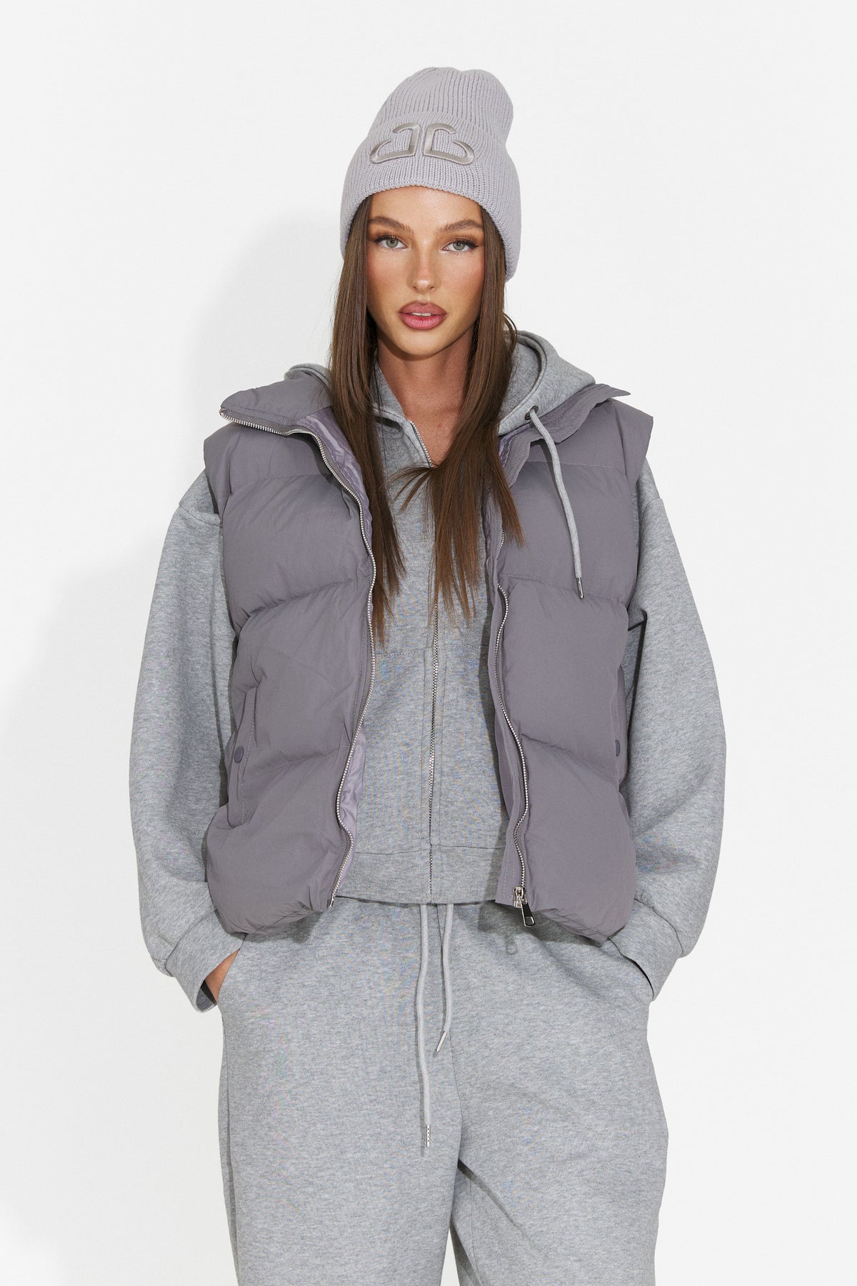 Trening casual gri Klovimira Bogas