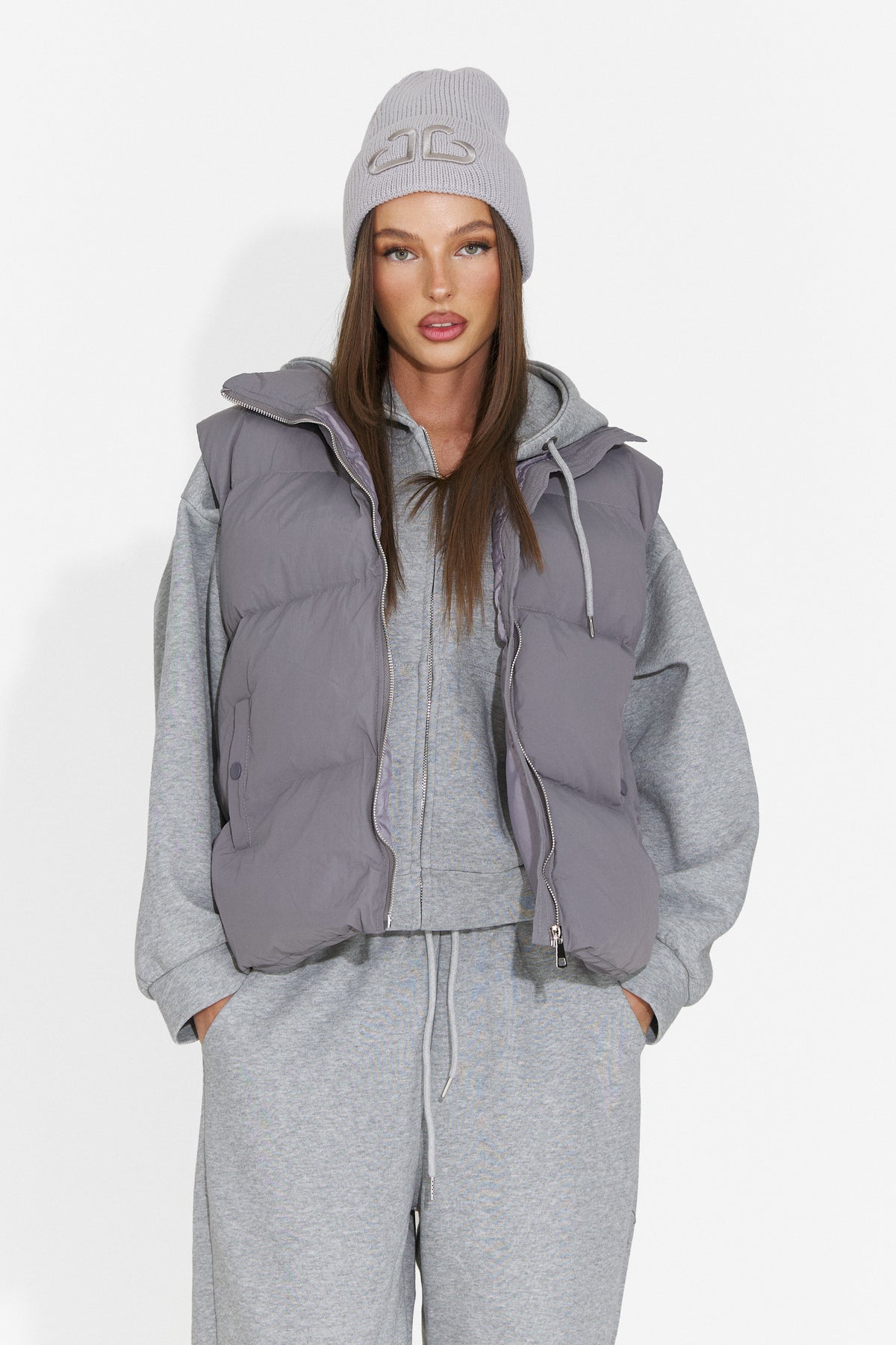 Trening casual gri Klovimira Bogas