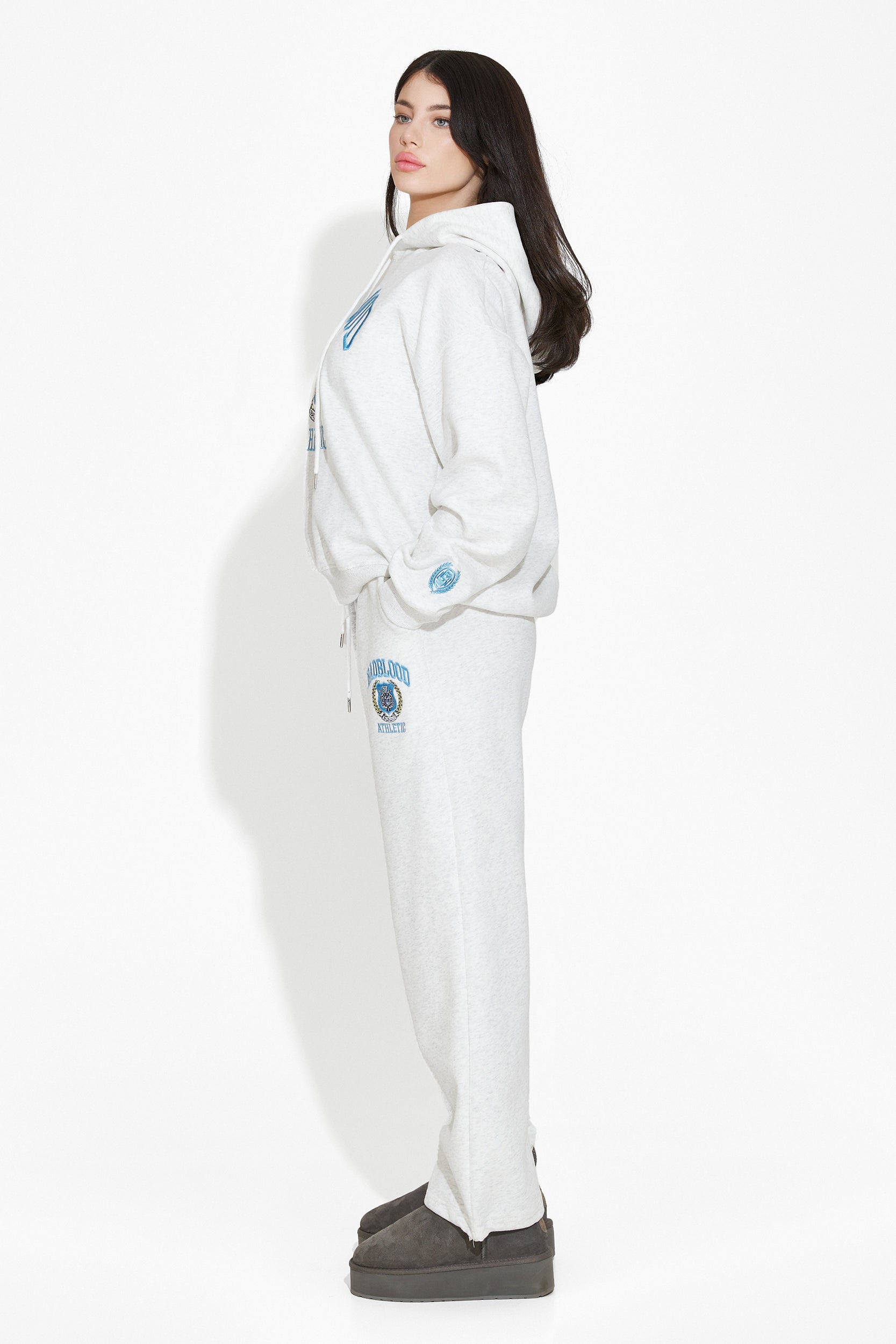 Elvina Bogas light gray casual women's tracksuit
