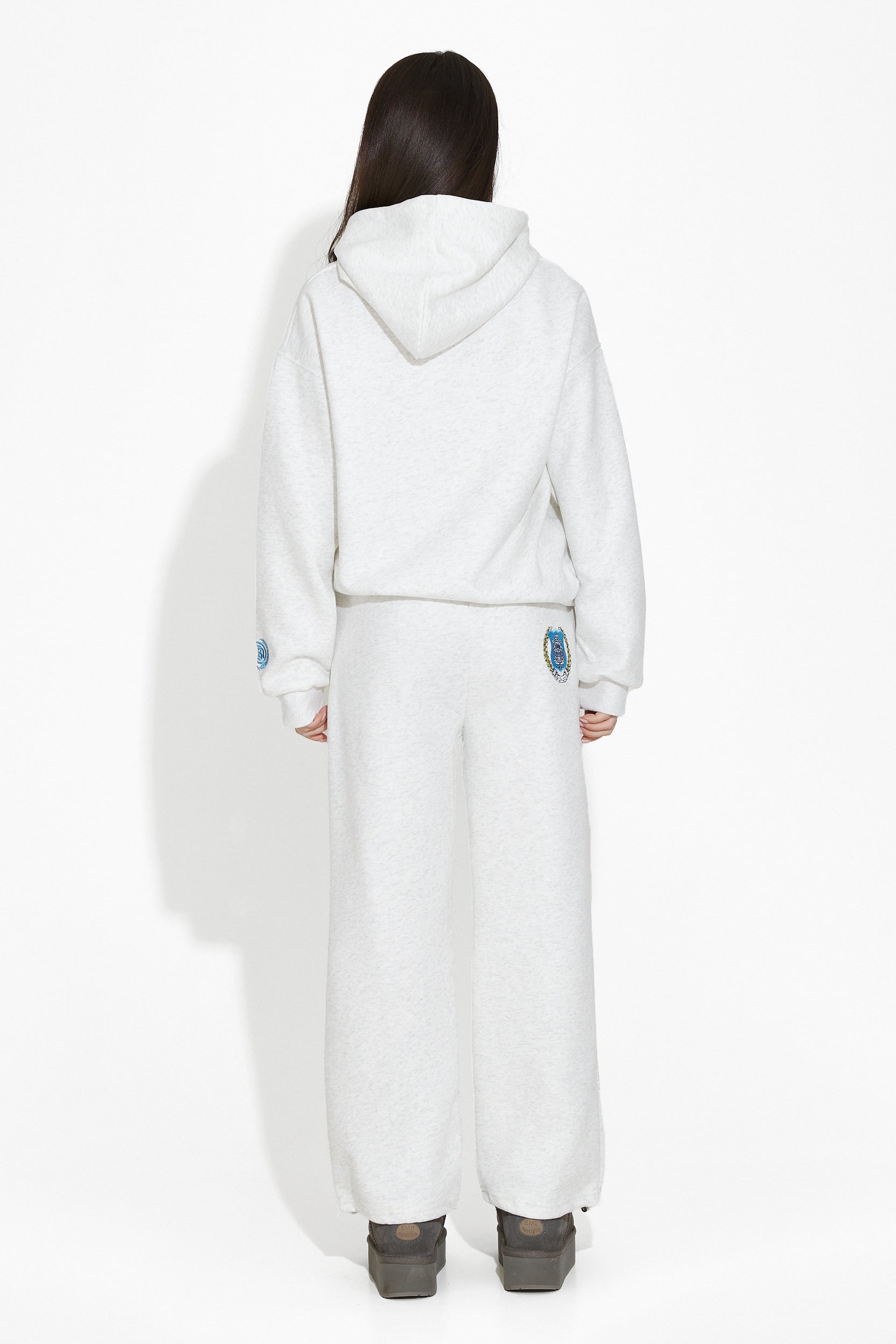 Elvina Bogas light gray casual women's tracksuit