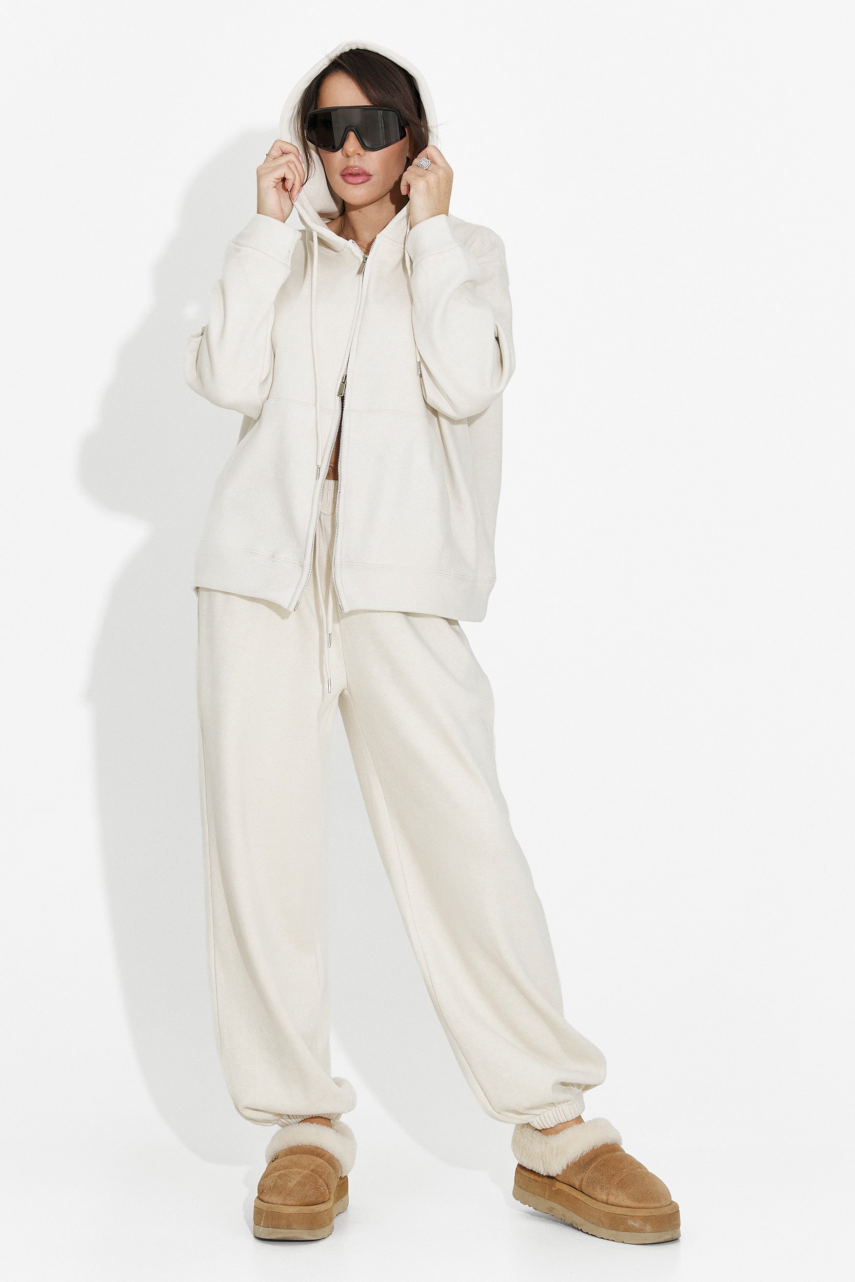 Women's casual beige tracksuit Chester Bogas