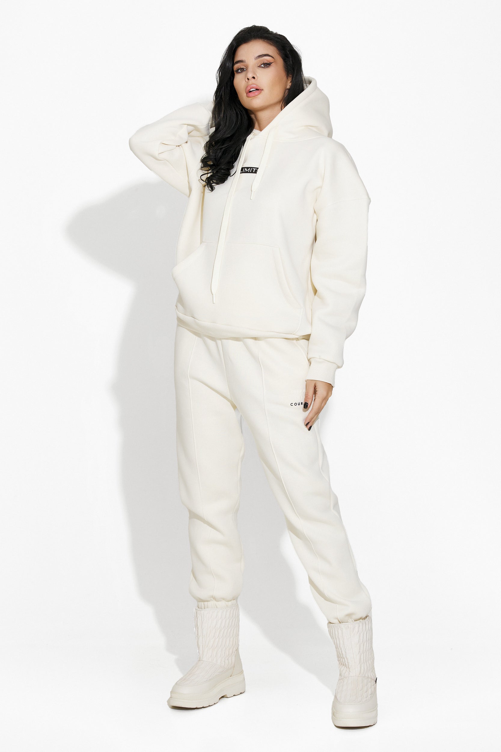 Trening dama casual bej Dreva Bogas