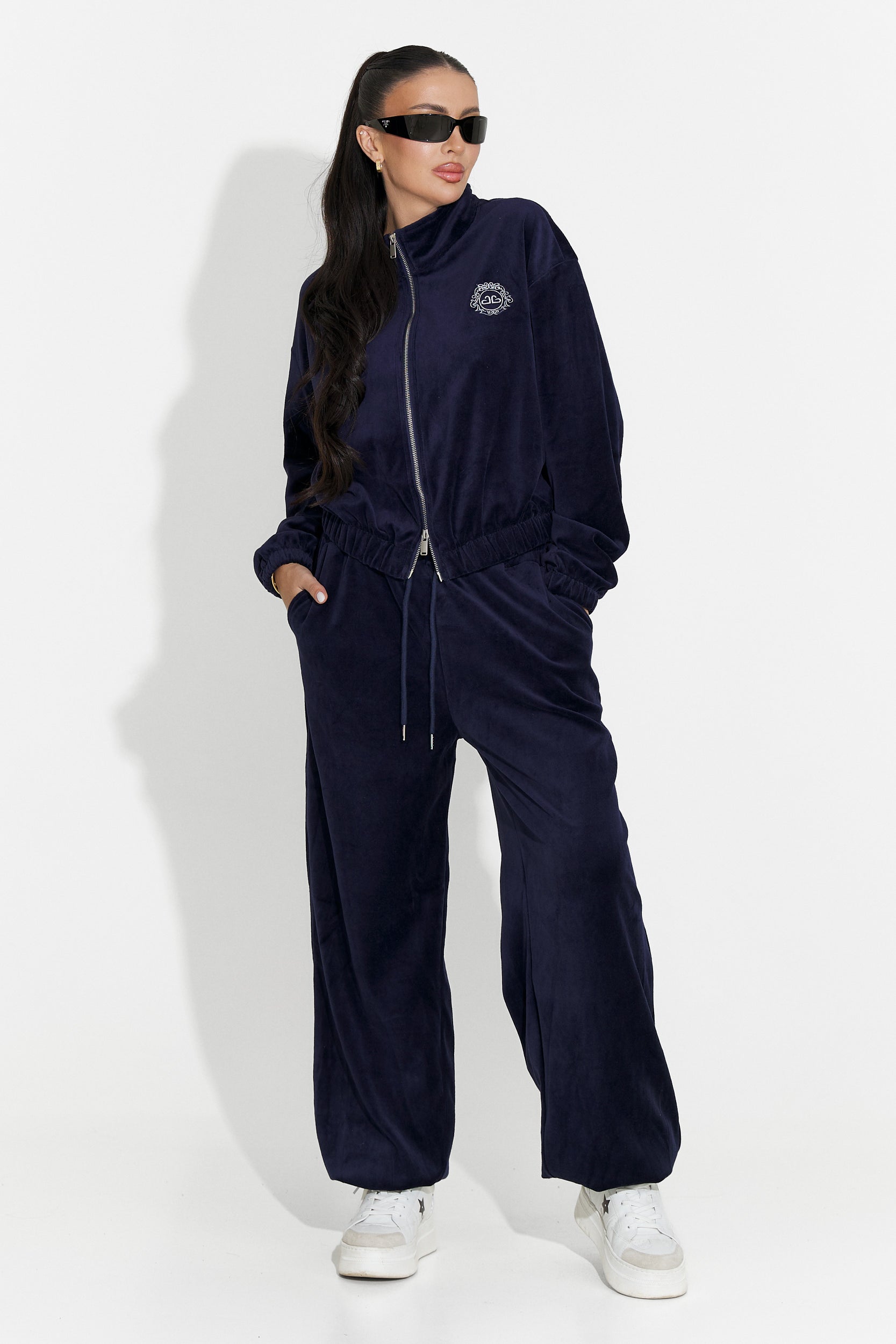 Women's casual navy blue tracksuit Eidena Bogas