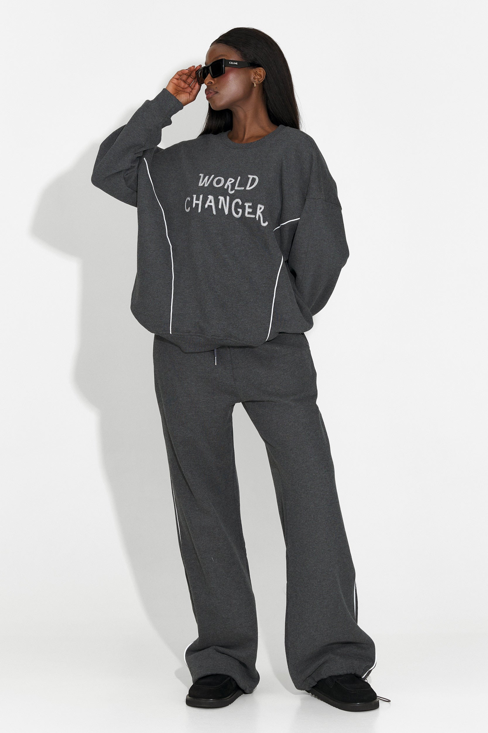 Trening dama casual gri inchis Pavora Bogas