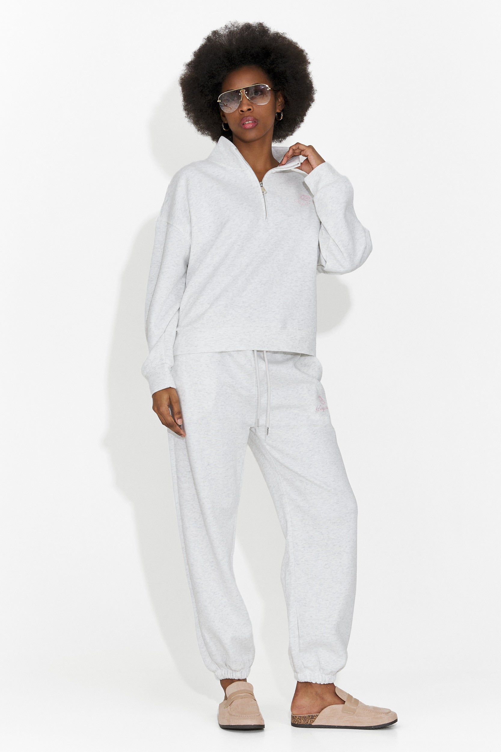 Trening dama casual gri Leainia Bogas