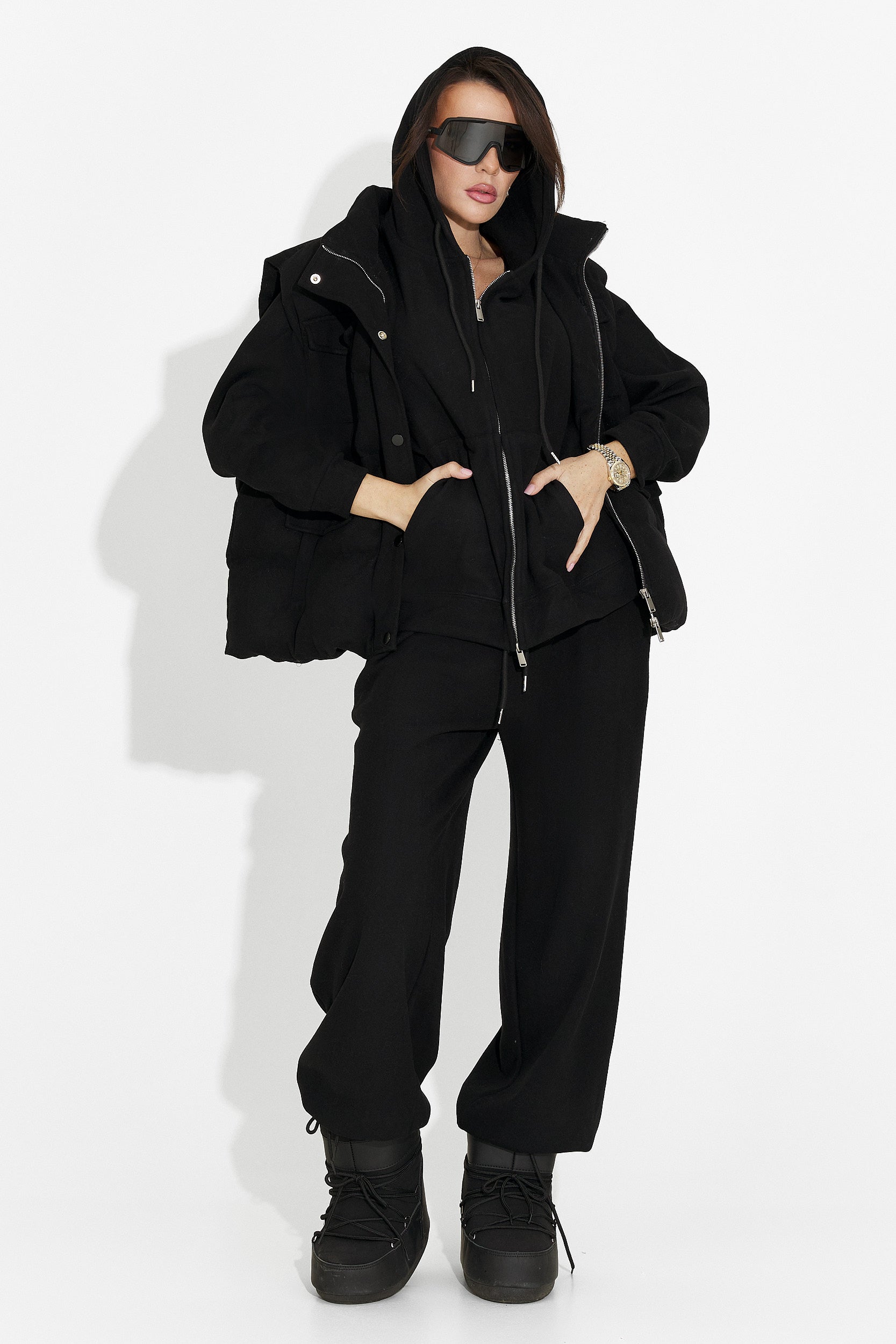Women's casual black tracksuit Chester Bogas