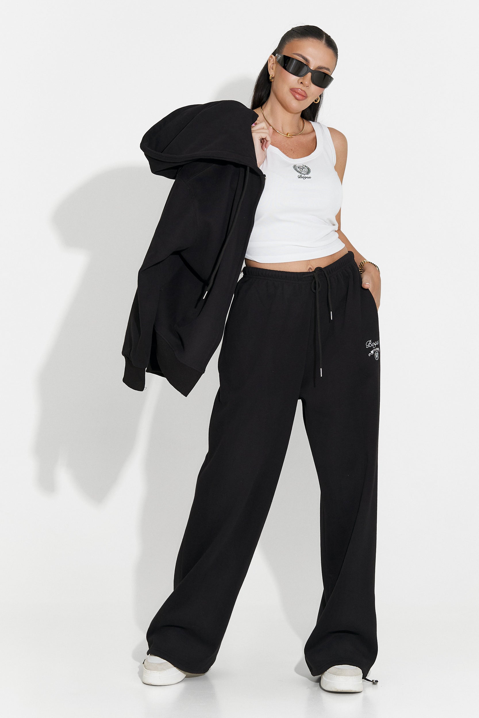 Women's casual black tracksuit Kalira Bogas