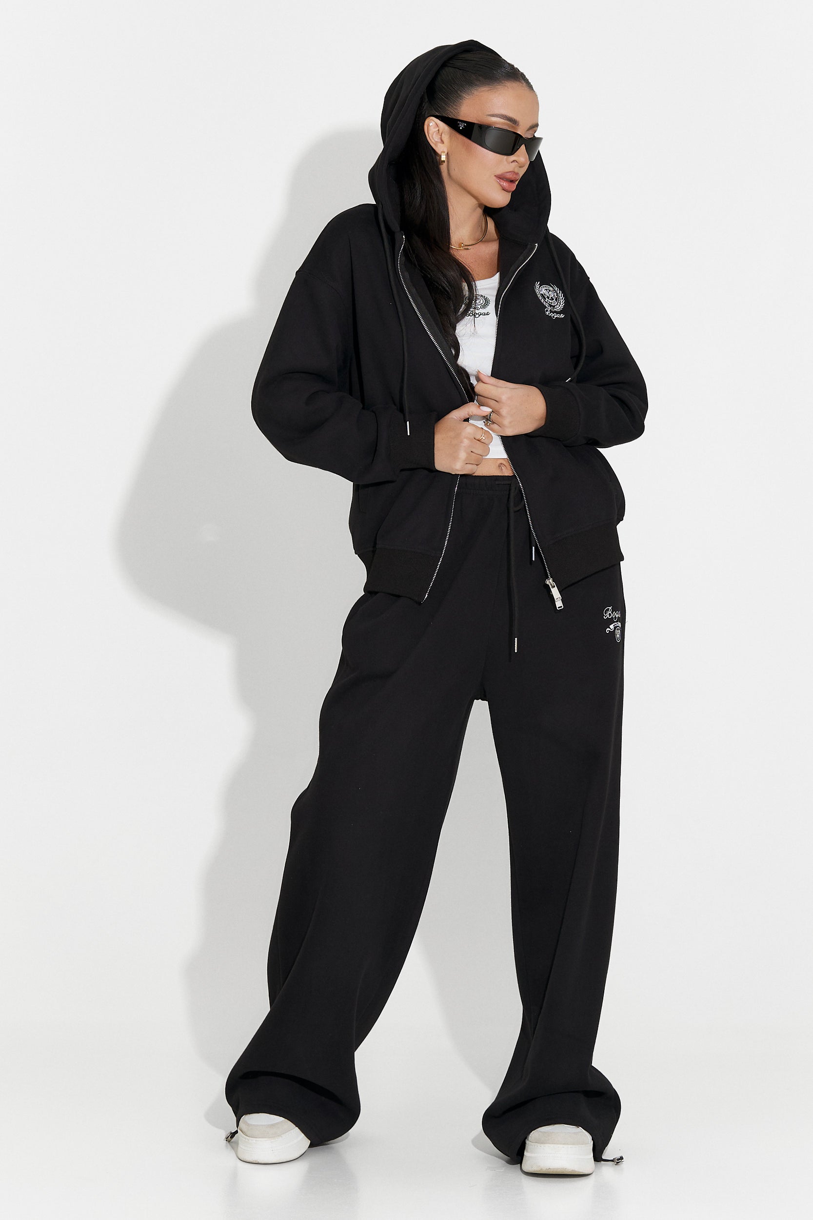 Trening dama casual negru Kalira Bogas
