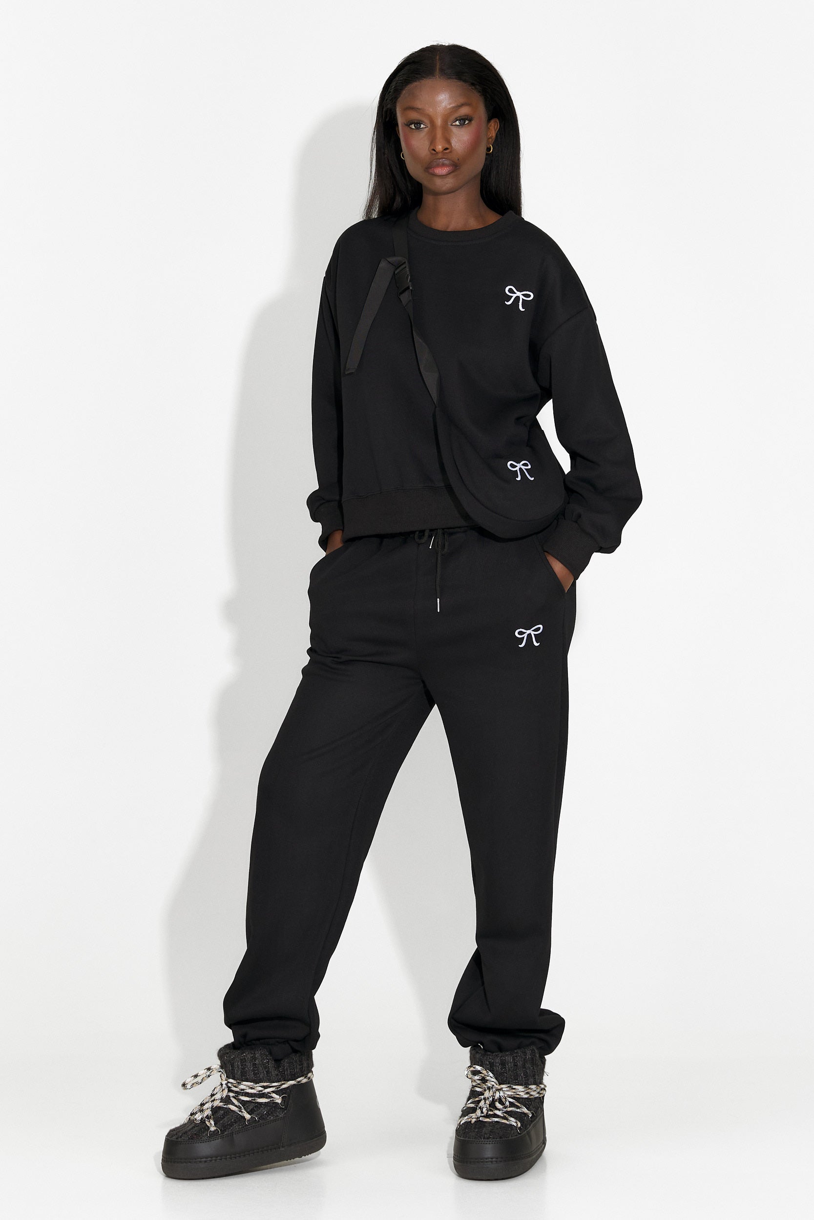 Trening dama casual negru Serelis Bogas