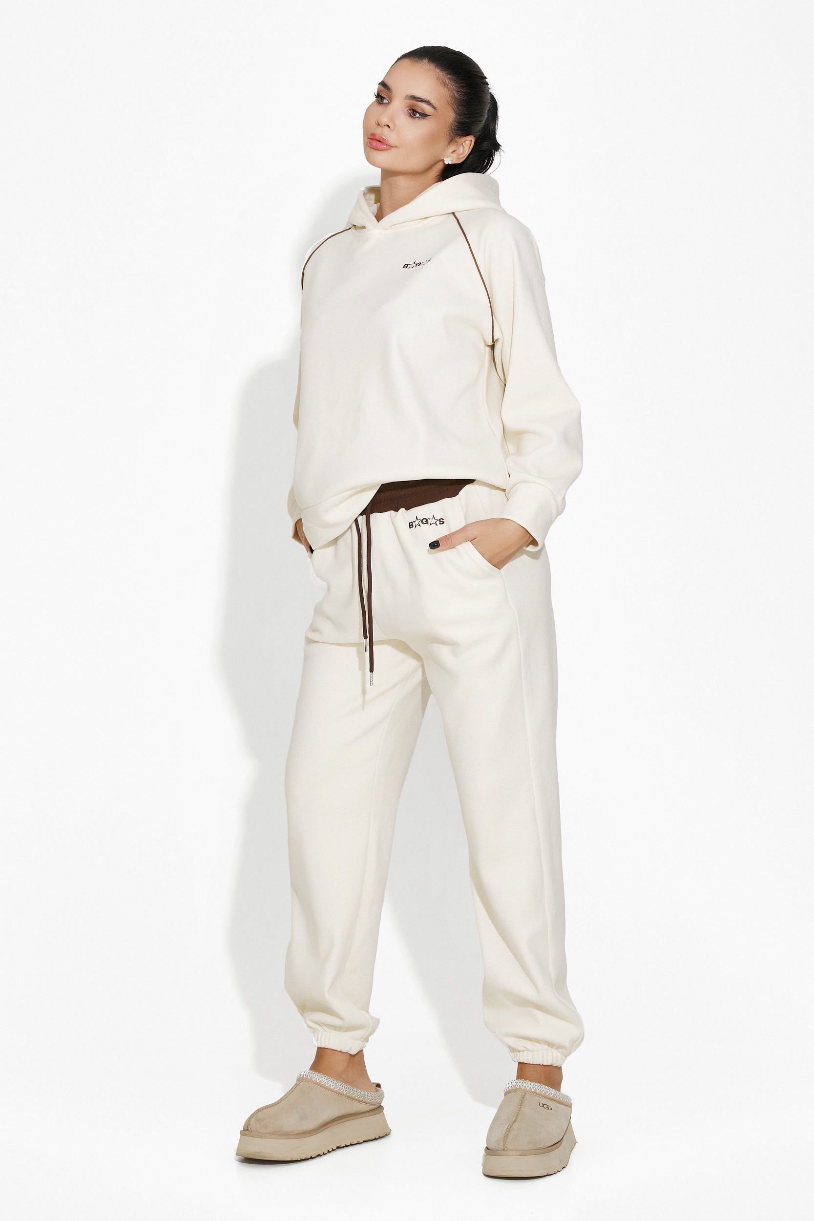 Trening dama casual + vesta bej Sherika Bogas