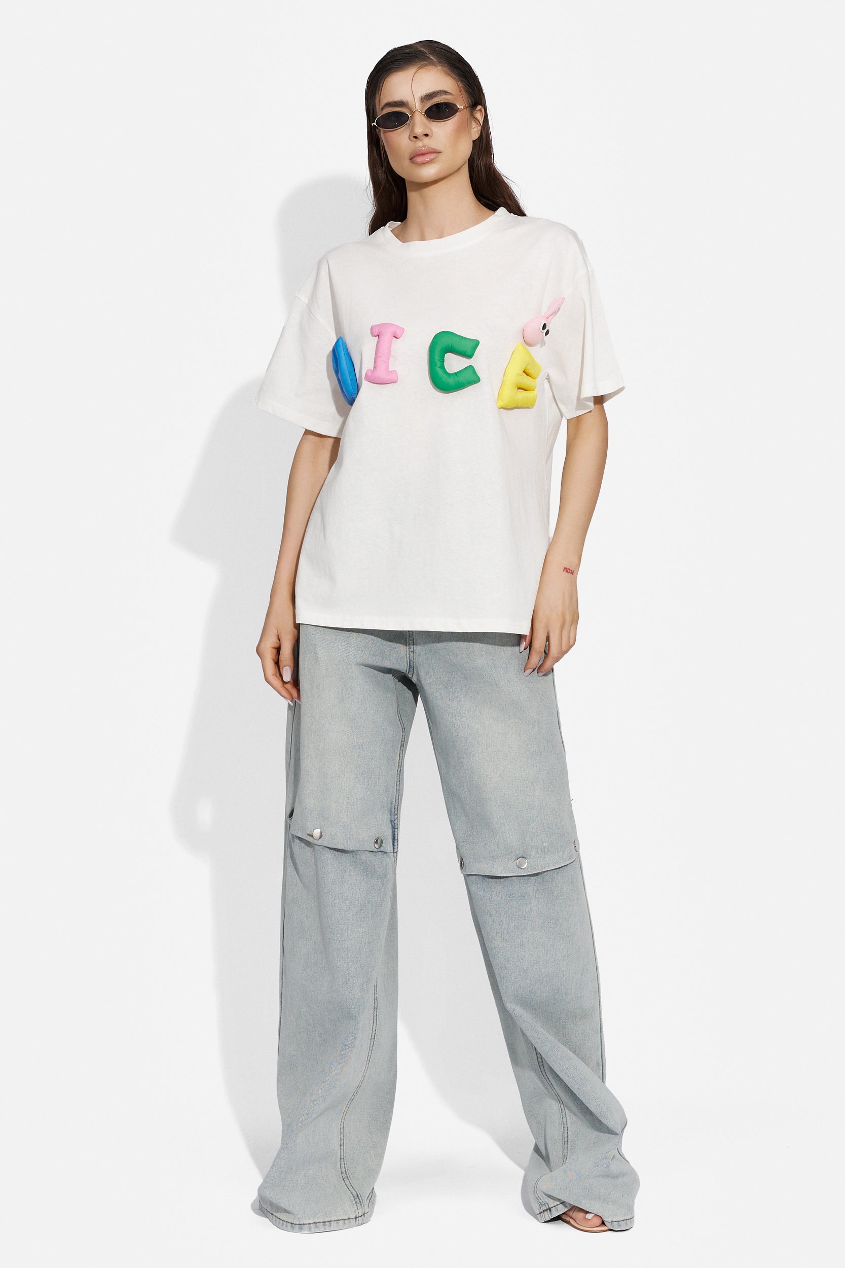 Tricou dama casual alb Adripa Bogas