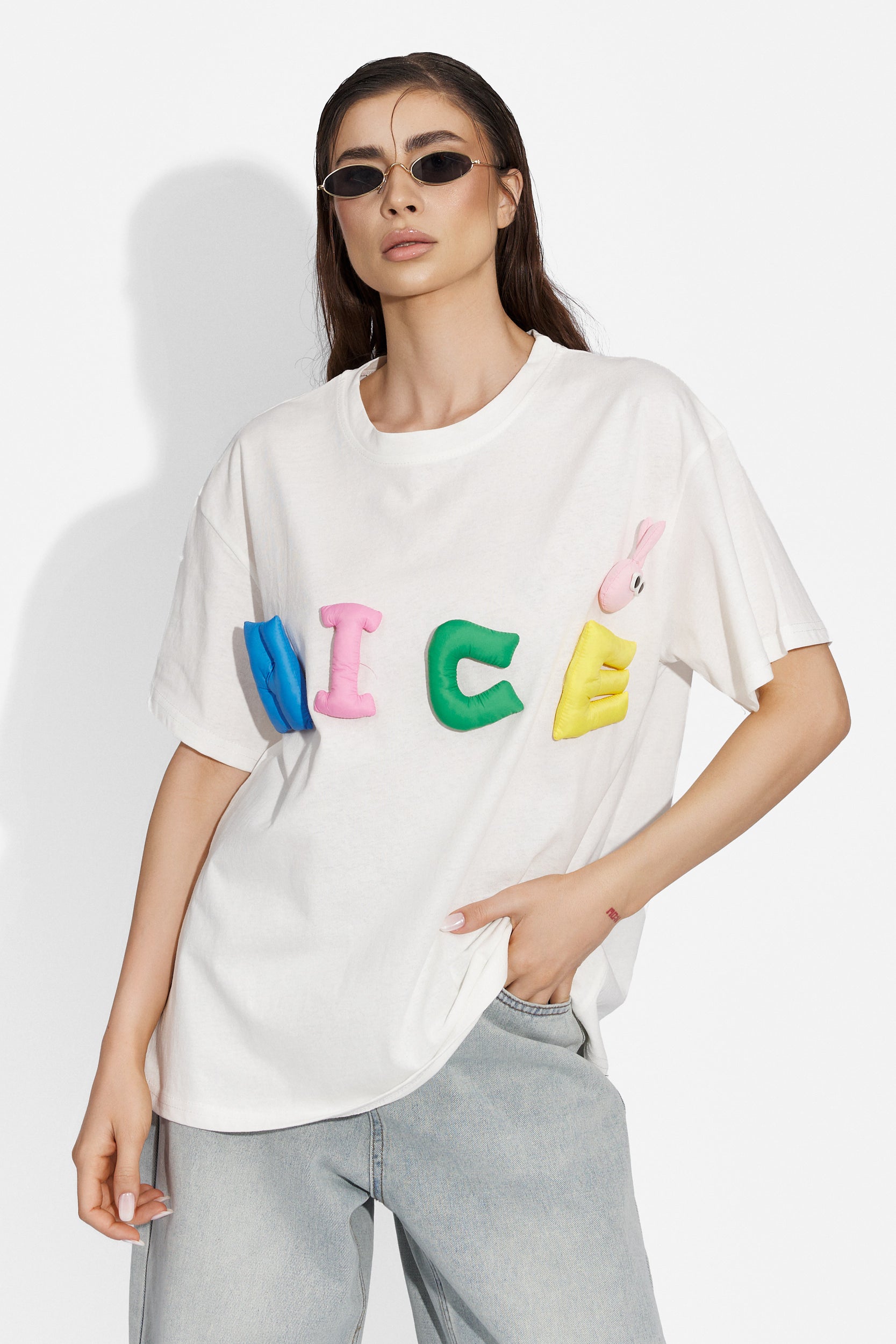 Tricou dama casual alb Adripa Bogas