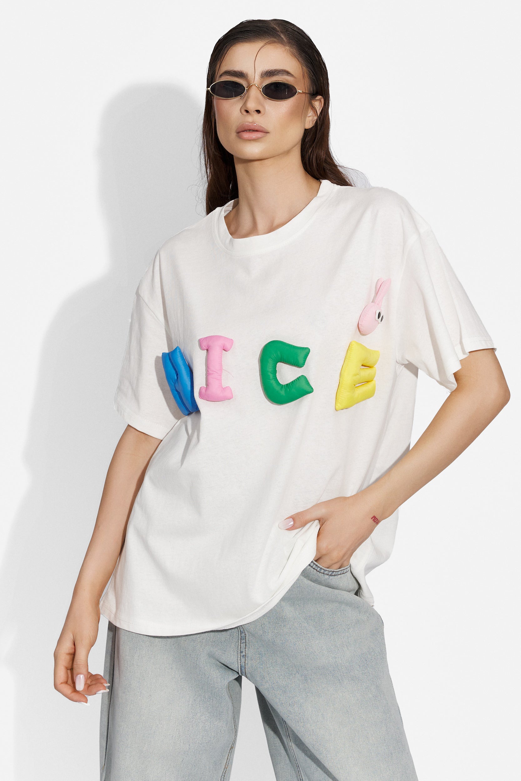 Tricou dama casual alb Adripa Bogas