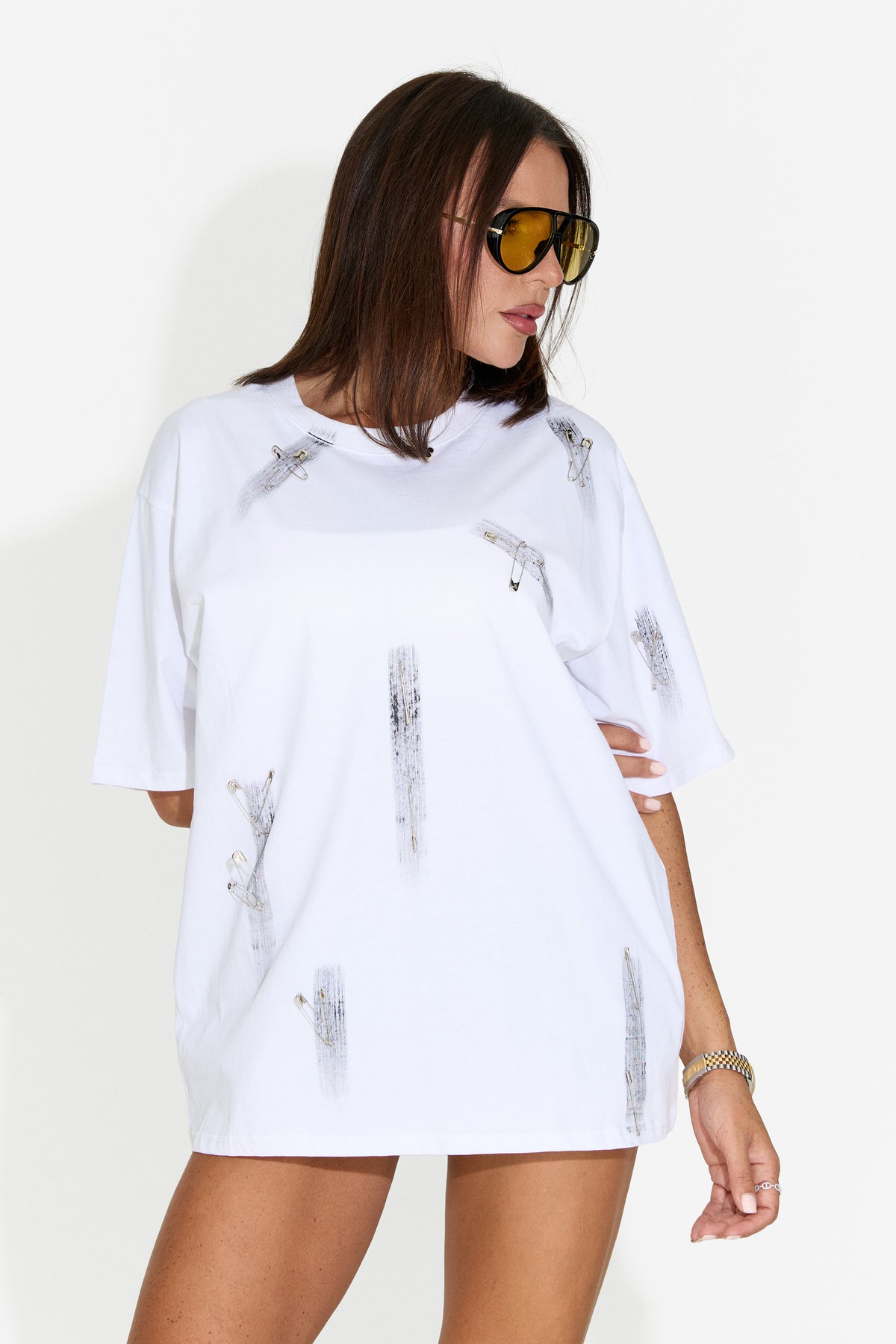 Tricou dama casual alb Chanels Bogas