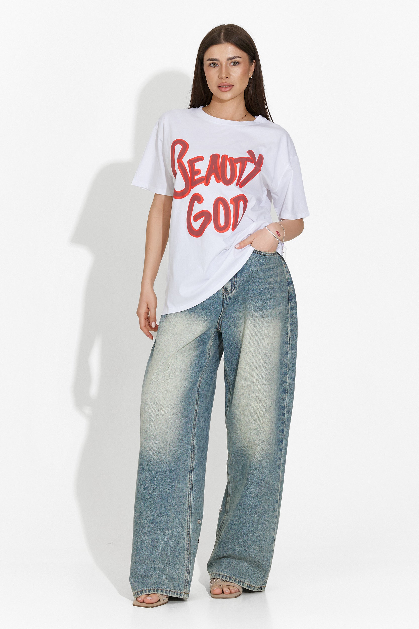 Tricou dama casual alb Joels Bogas