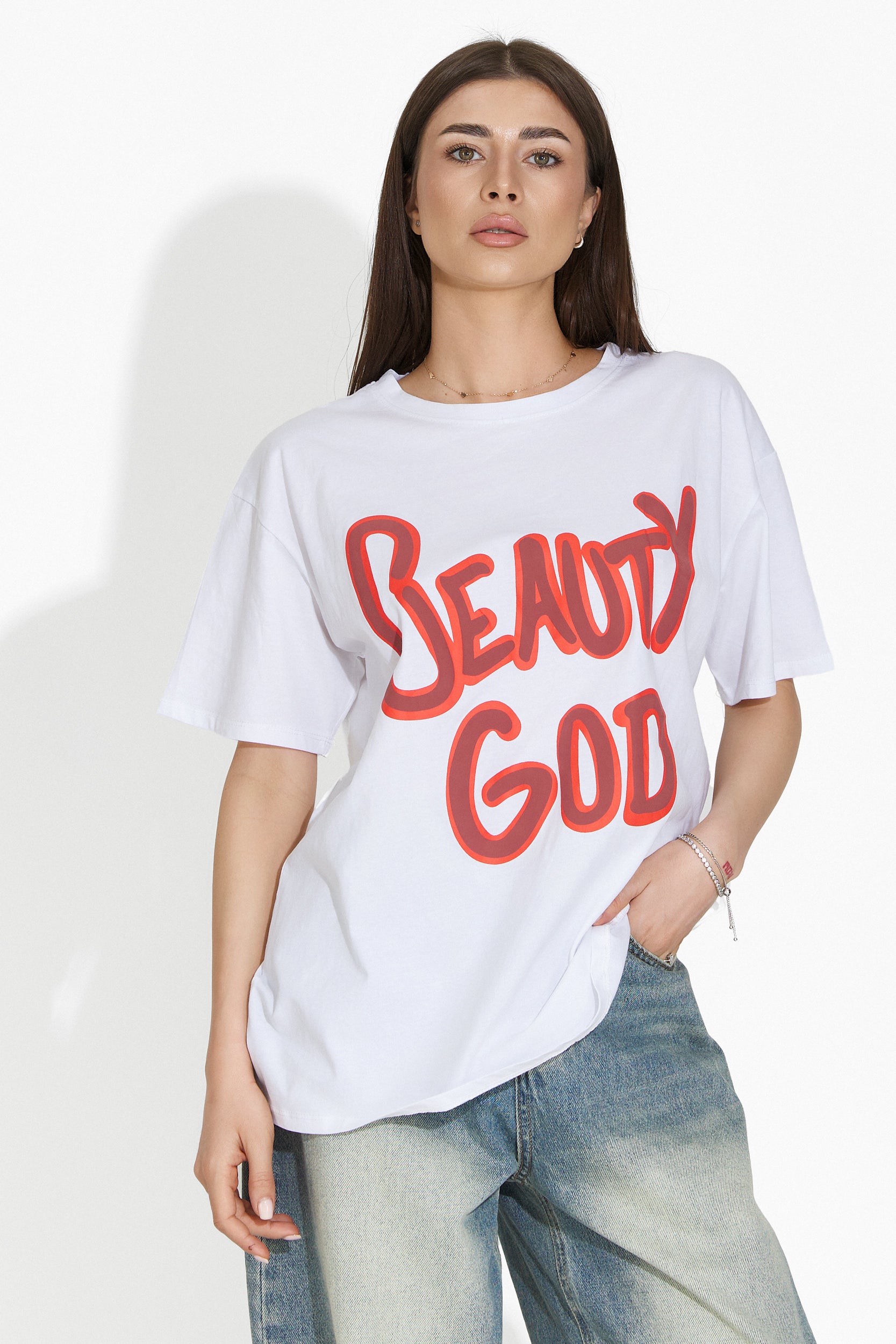 Tricou dama casual alb Joels Bogas