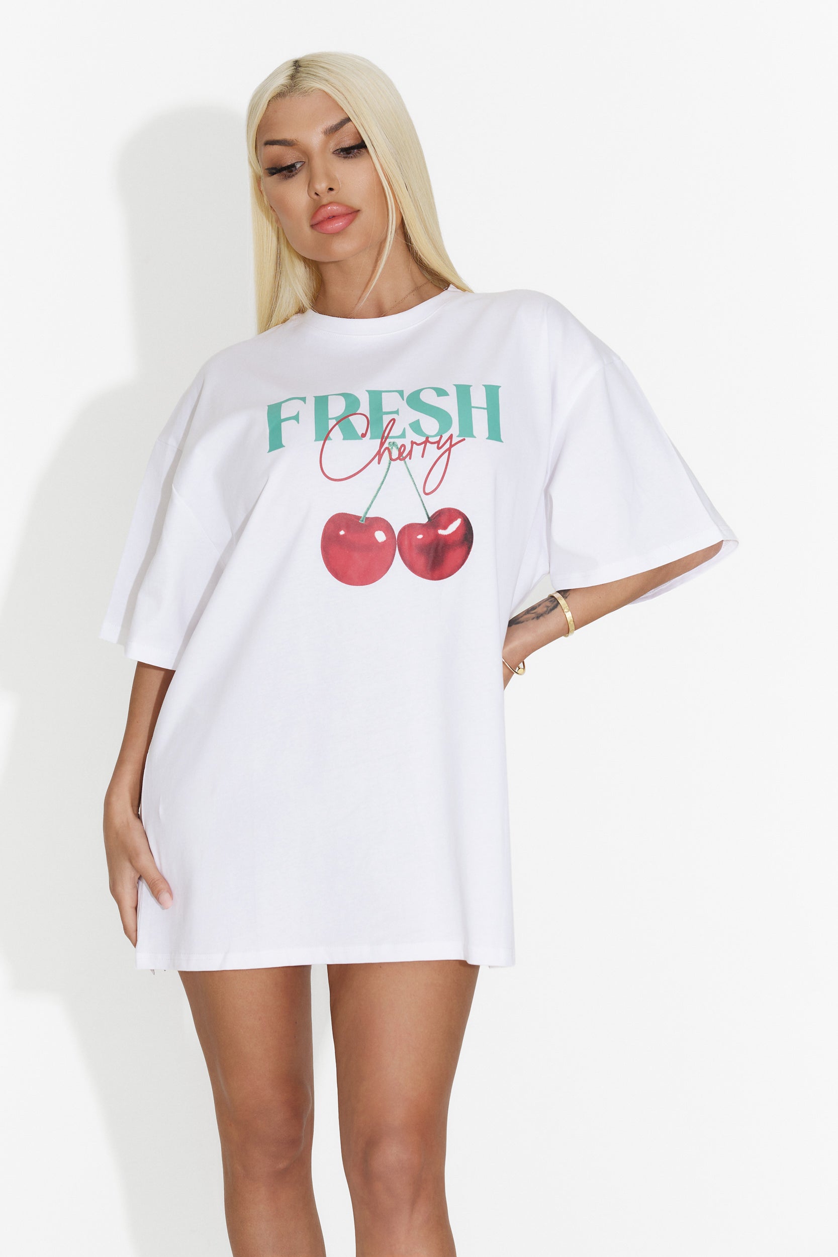 Tricou dama casual alb Kelinea Bogas