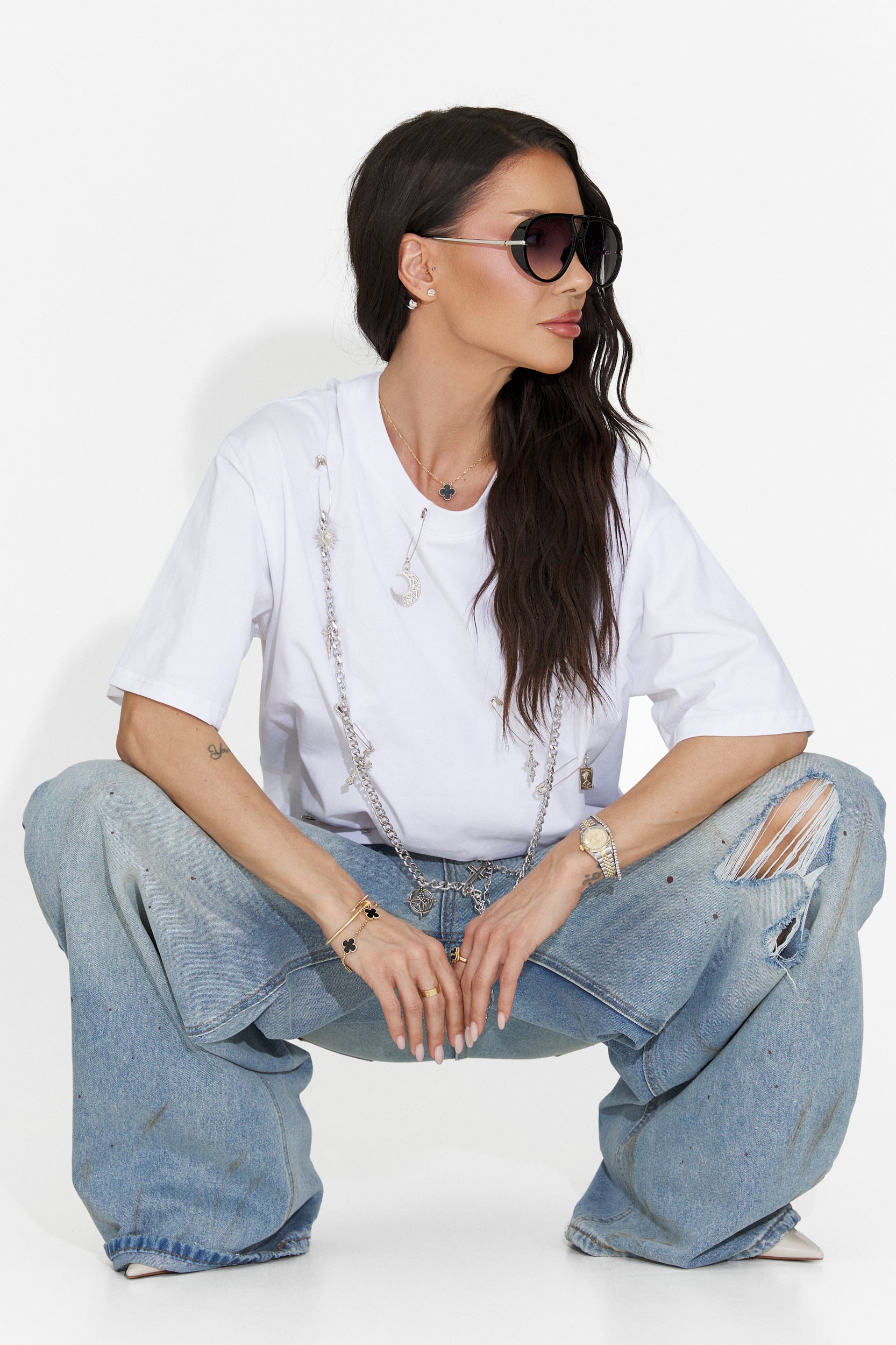 Tricou dama casual alb Kohleria Bogas