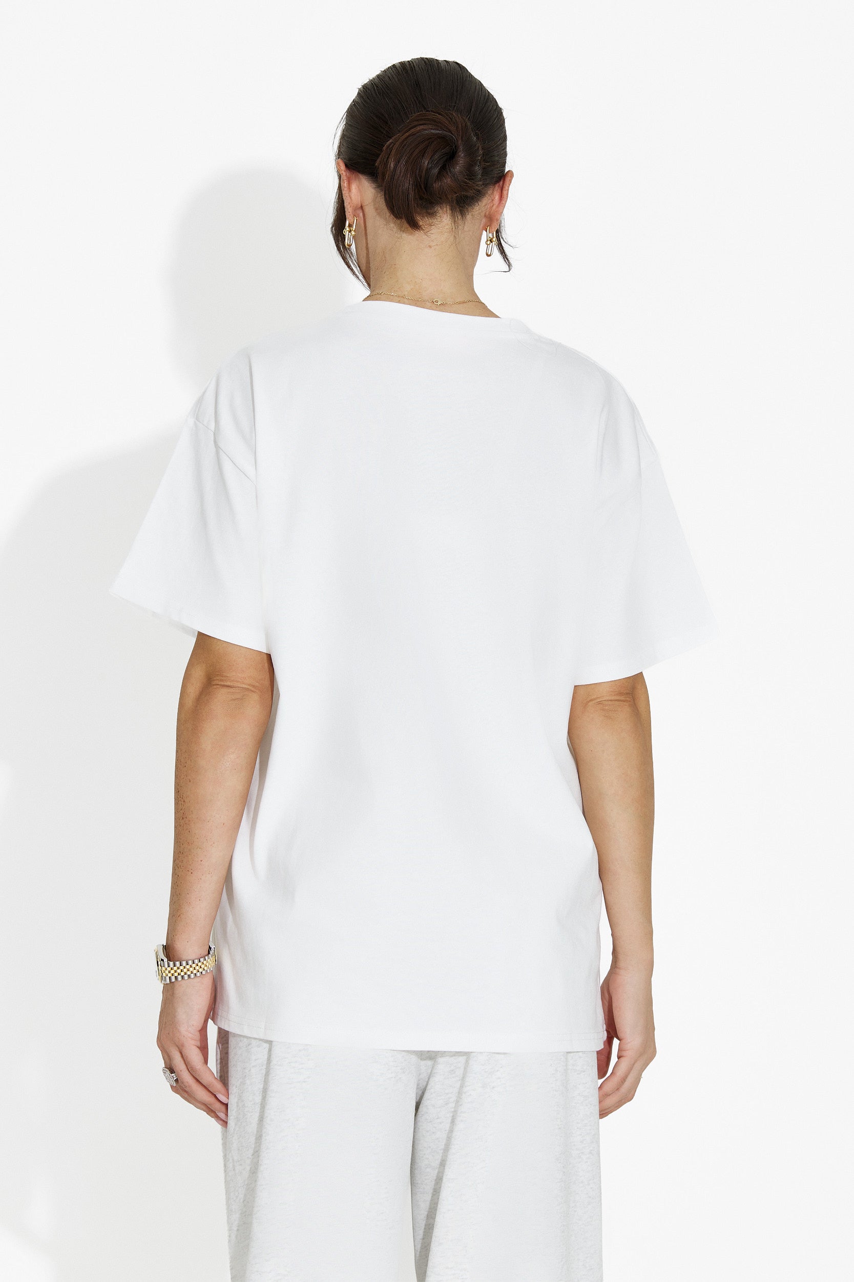 Women's casual white T-shirt Lunesa Bogas