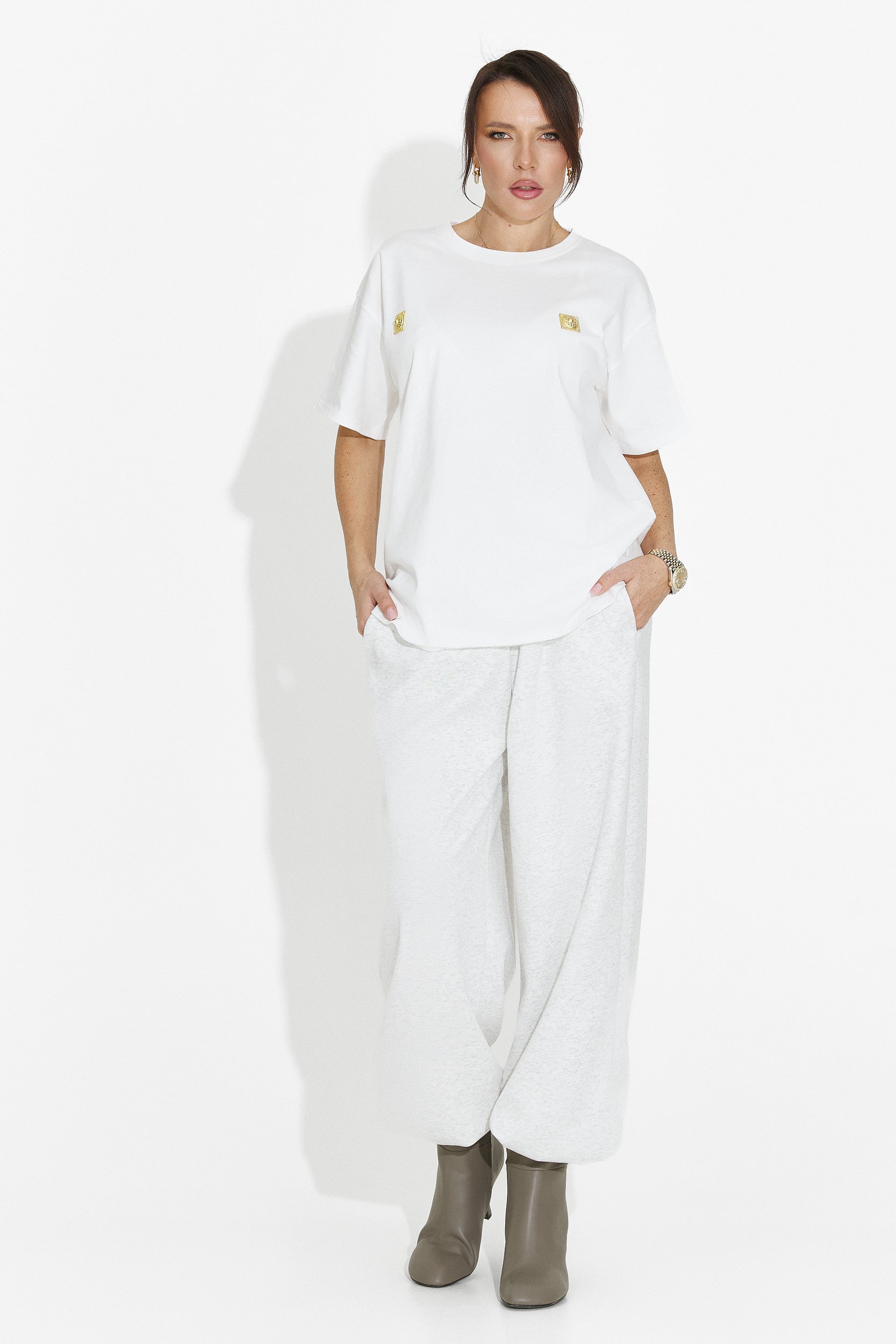 Women's casual white T-shirt Lunesa Bogas