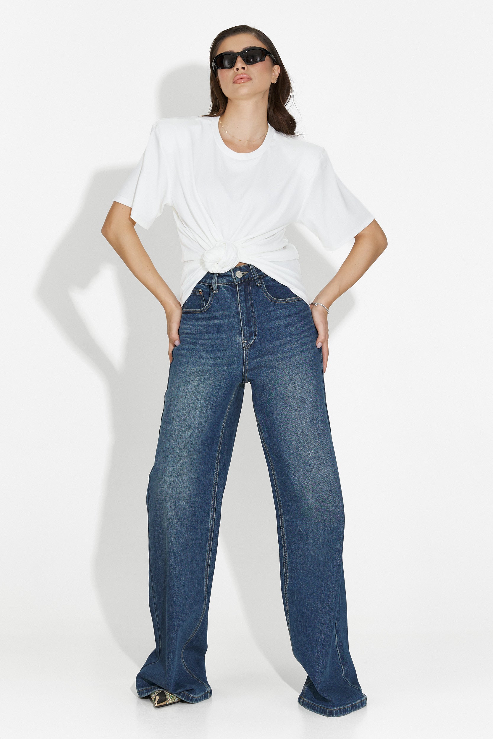 Tricou dama casual alb Norelia Bogas