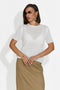 Tricou dama casual alb Pilaria Bogas