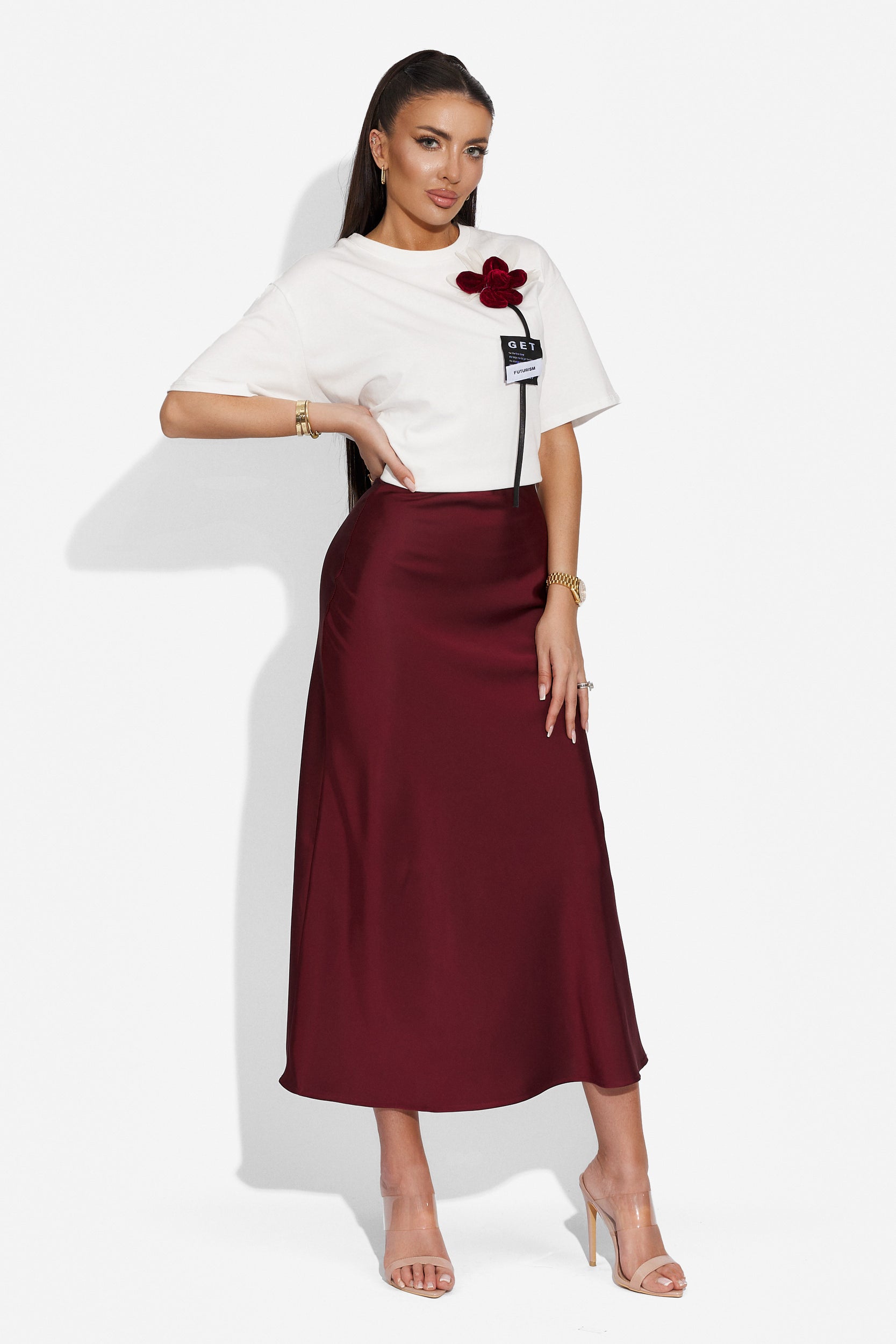 Pixie Bogas casual white ladies t-shirt