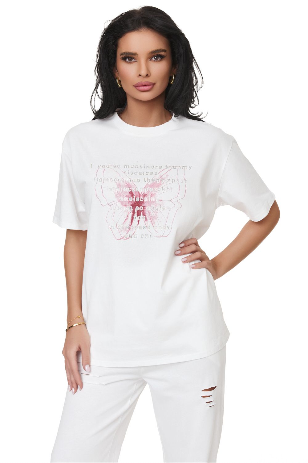 Ralisa Bogas casual white ladies t-shirt
