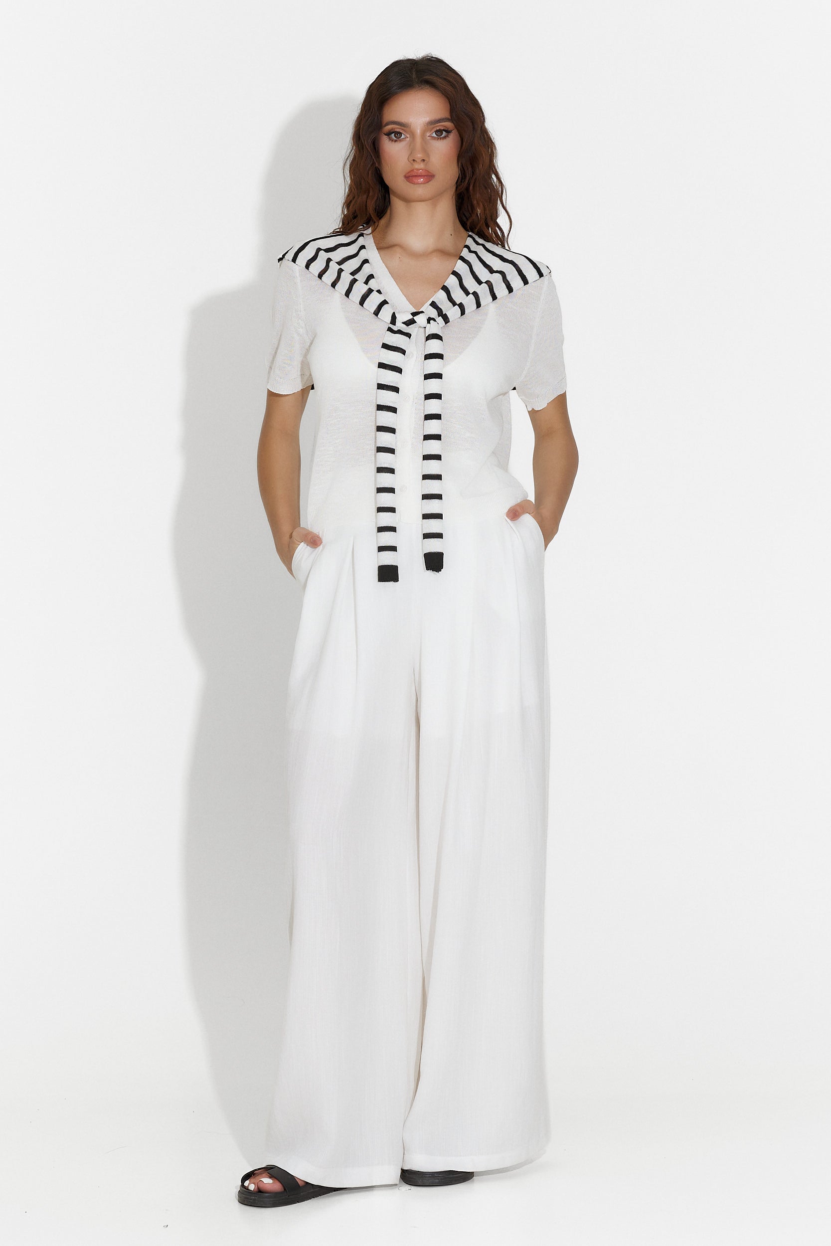 Tricou dama casual alb Tinsia Bogas
