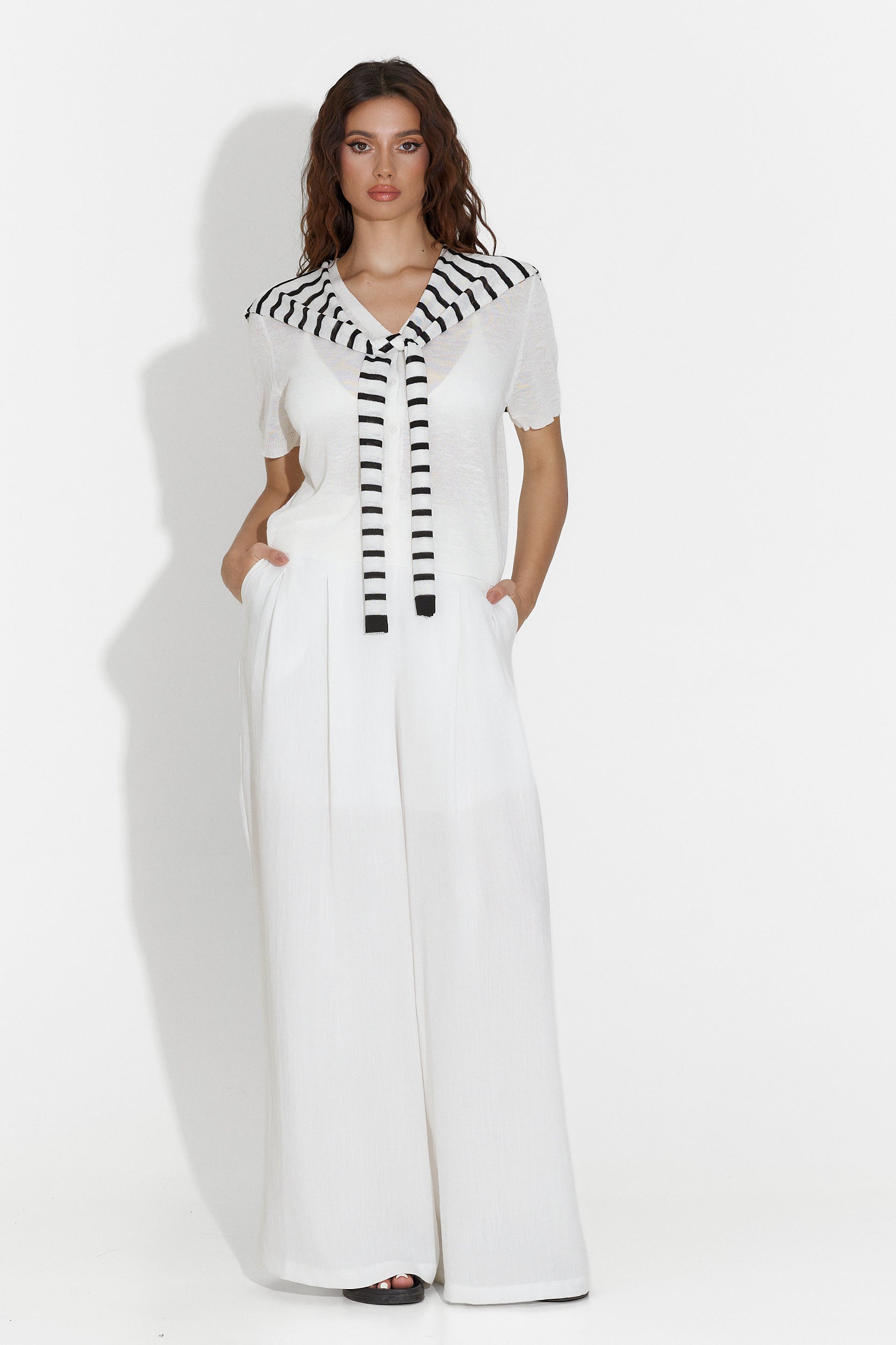 Tricou dama casual alb Tinsia Bogas