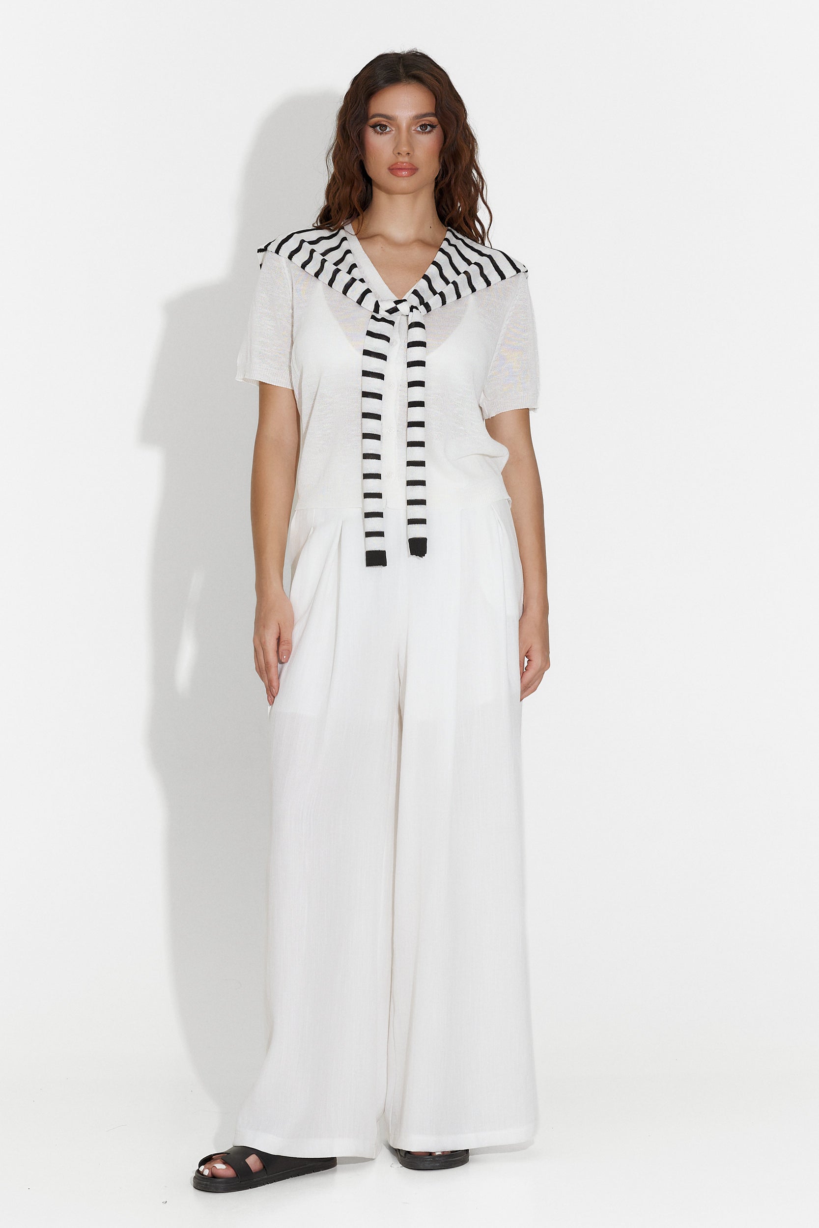 Tricou dama casual alb Tinsia Bogas