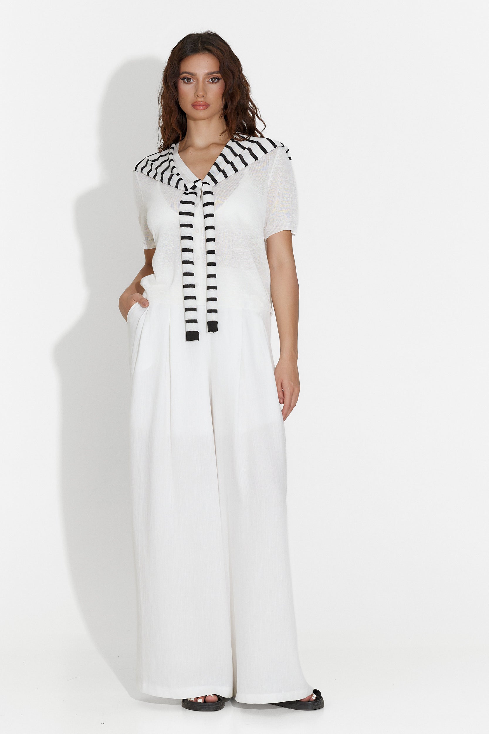 Tricou dama casual alb Tinsia Bogas