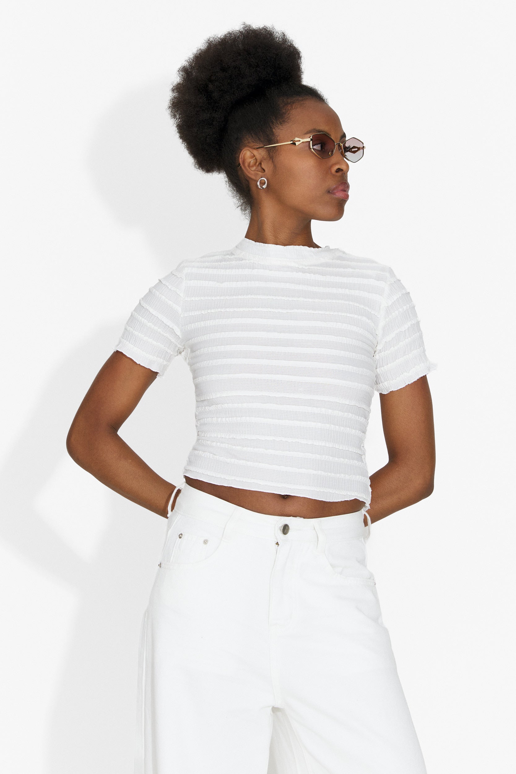Tricou dama casual alb Versala Bogas